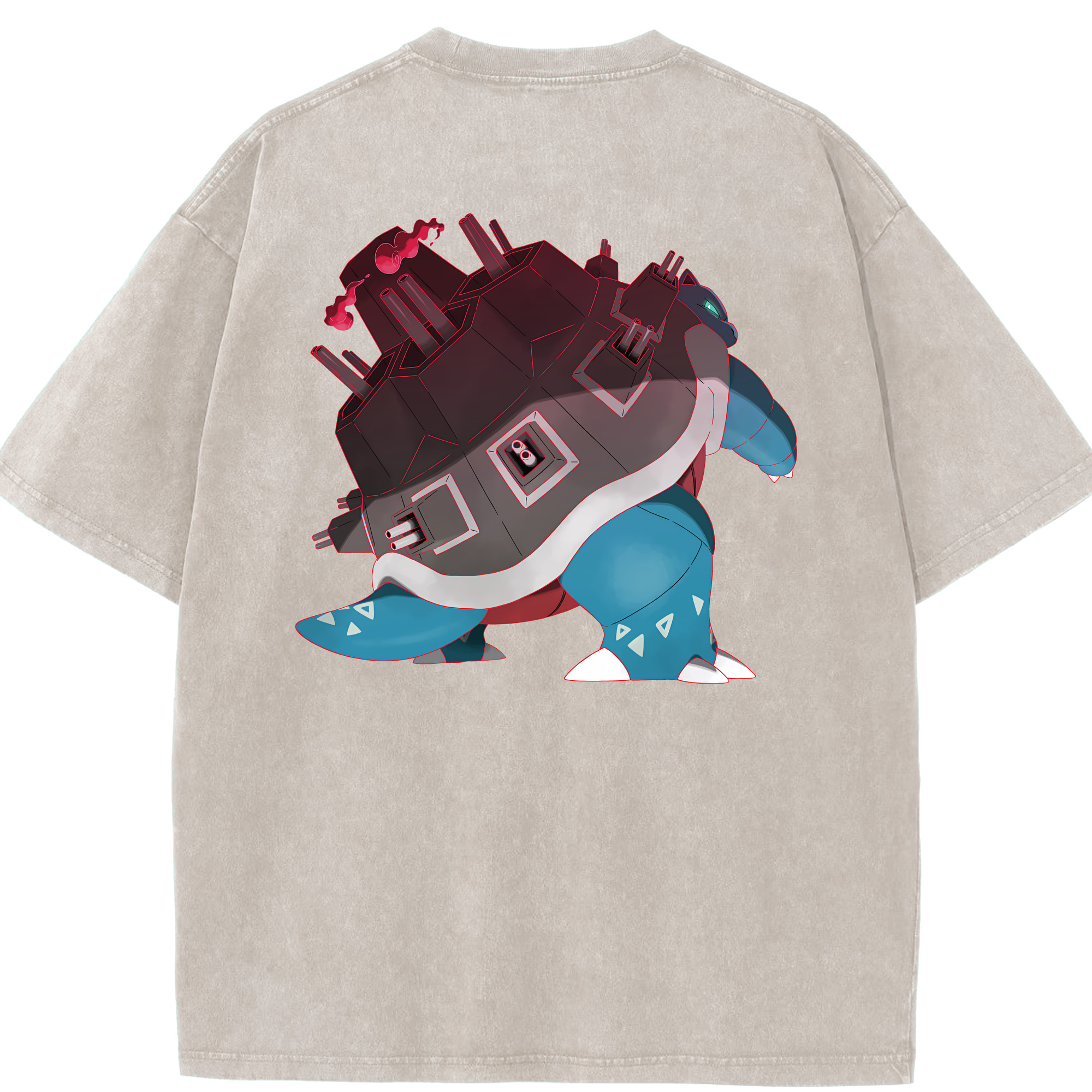 （画像用） ポケットモンスター Pokémon 綿100% ヴィンテージ風 半袖Tシャツ（背面プリント）