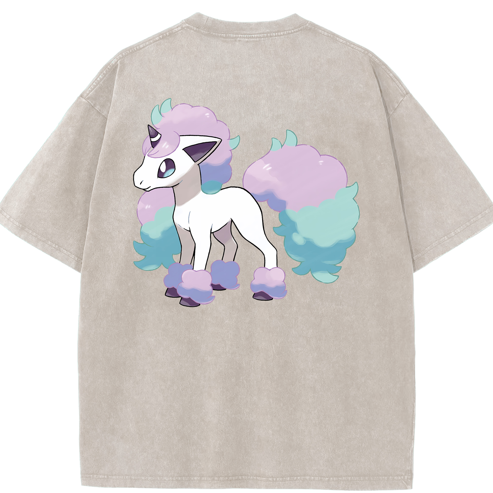 （画像用） ポケットモンスター Pokémon 綿100% ヴィンテージ風 半袖Tシャツ（背面プリント）