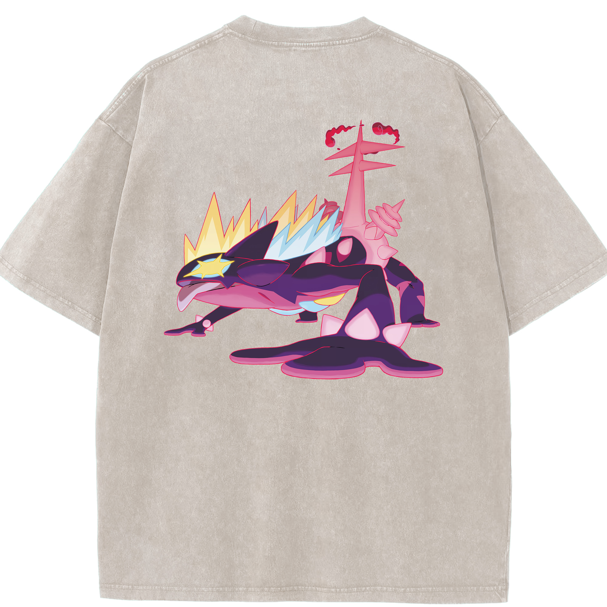 （画像用） ポケットモンスター Pokémon 綿100% ヴィンテージ風 半袖Tシャツ（背面プリント）
