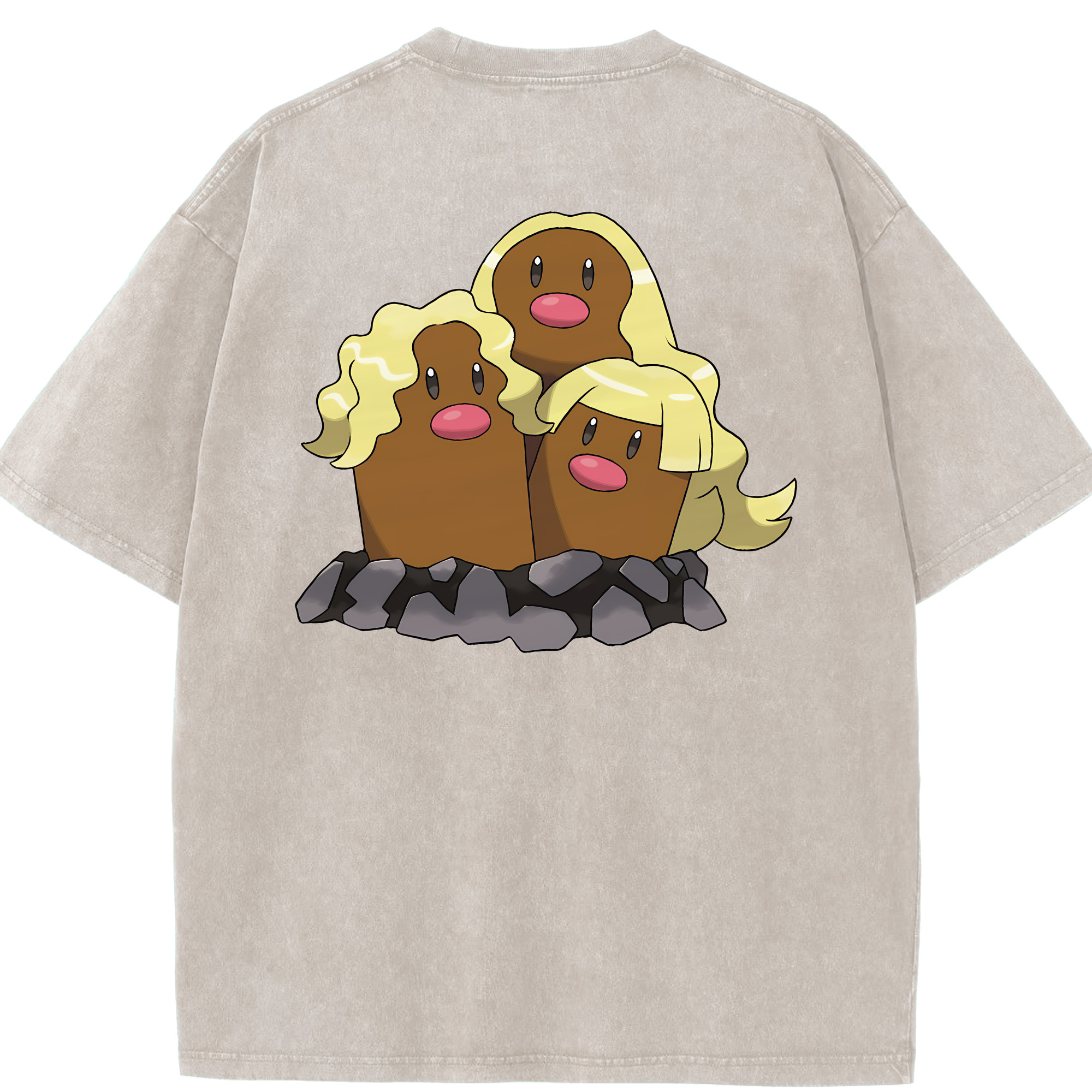 （画像用） ポケットモンスター Pokémon 綿100% ヴィンテージ風 半袖Tシャツ（背面プリント）