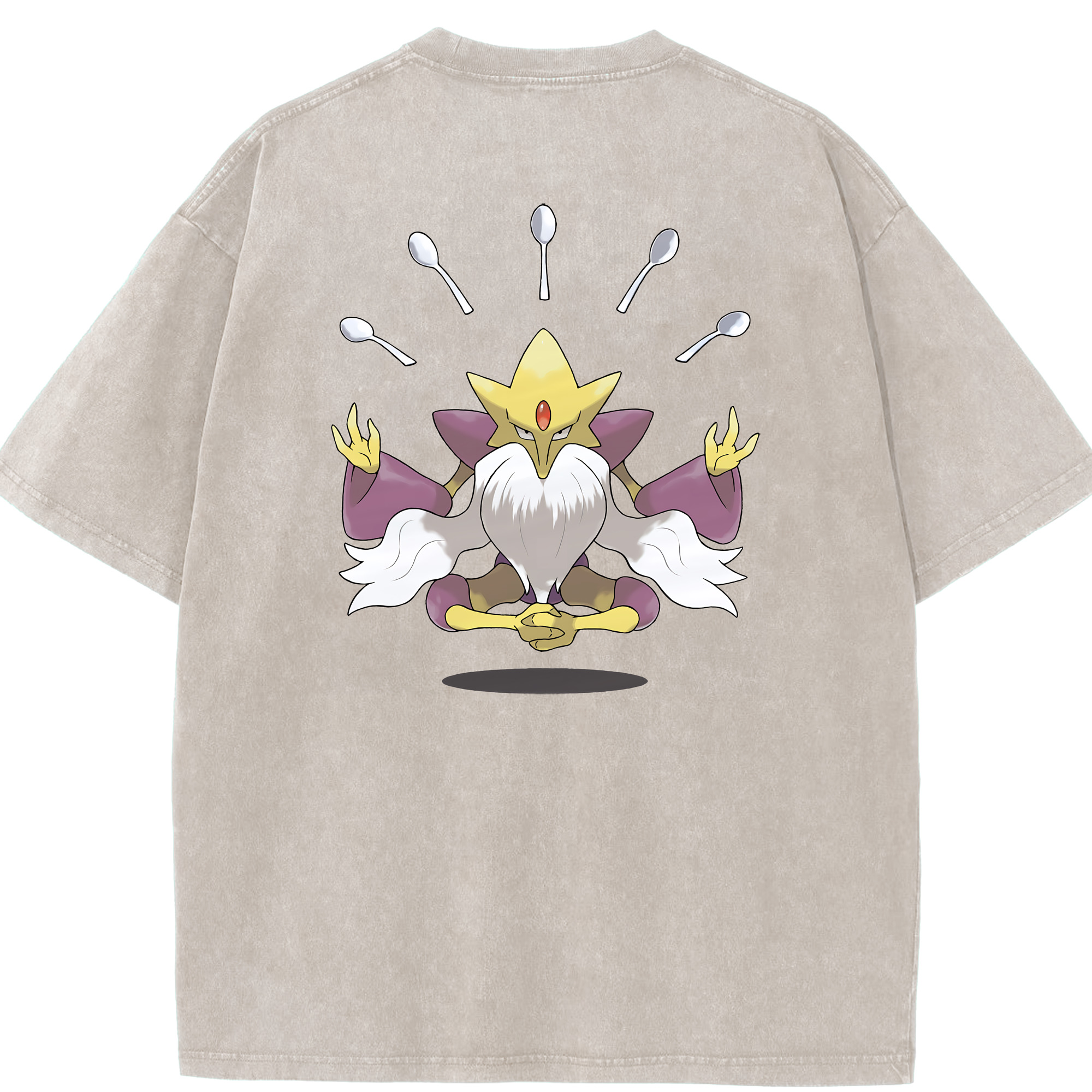 （画像用） ポケットモンスター Pokémon 綿100% ヴィンテージ風 半袖Tシャツ（背面プリント）