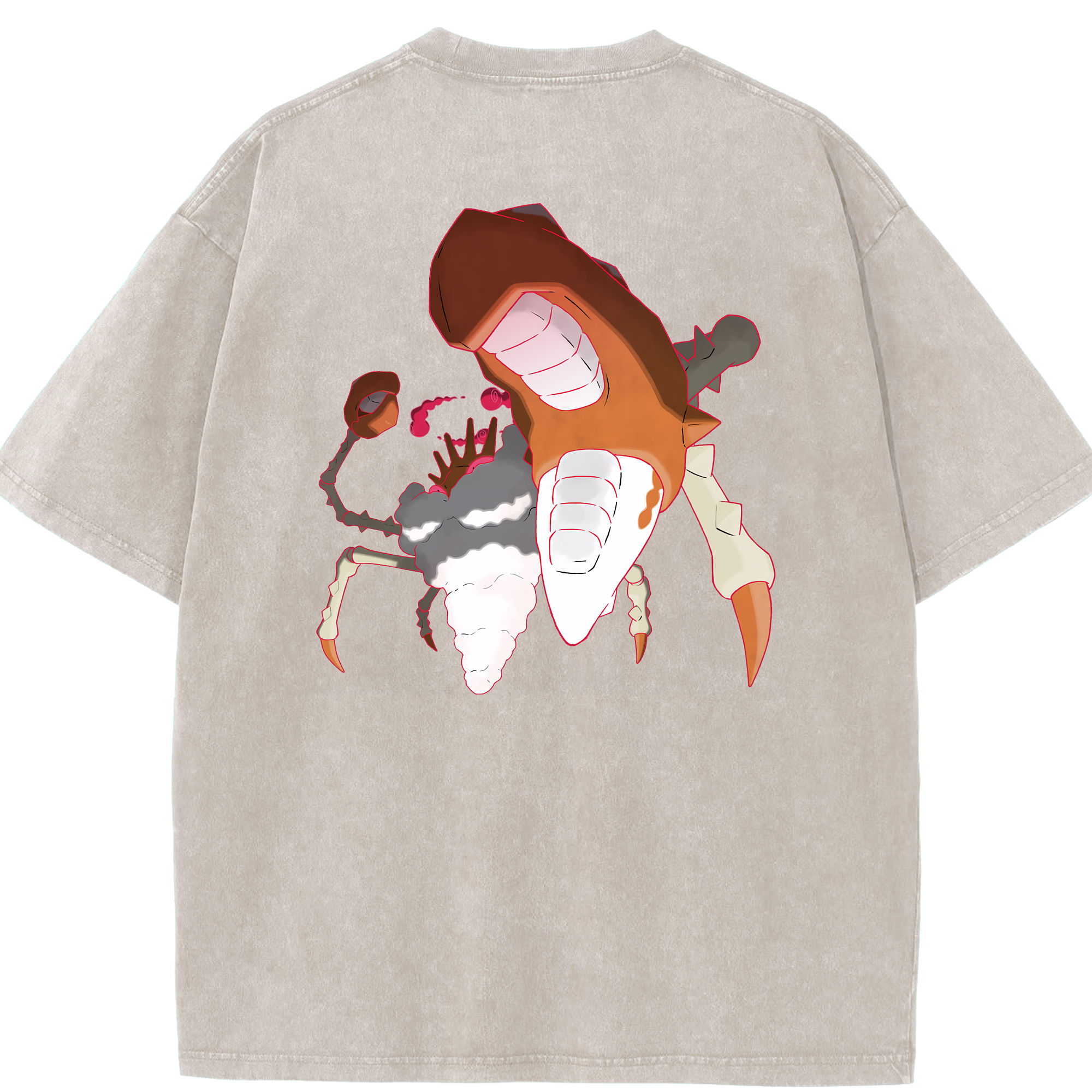 （画像用） ポケットモンスター Pokémon 綿100% ヴィンテージ風 半袖Tシャツ（背面プリント）