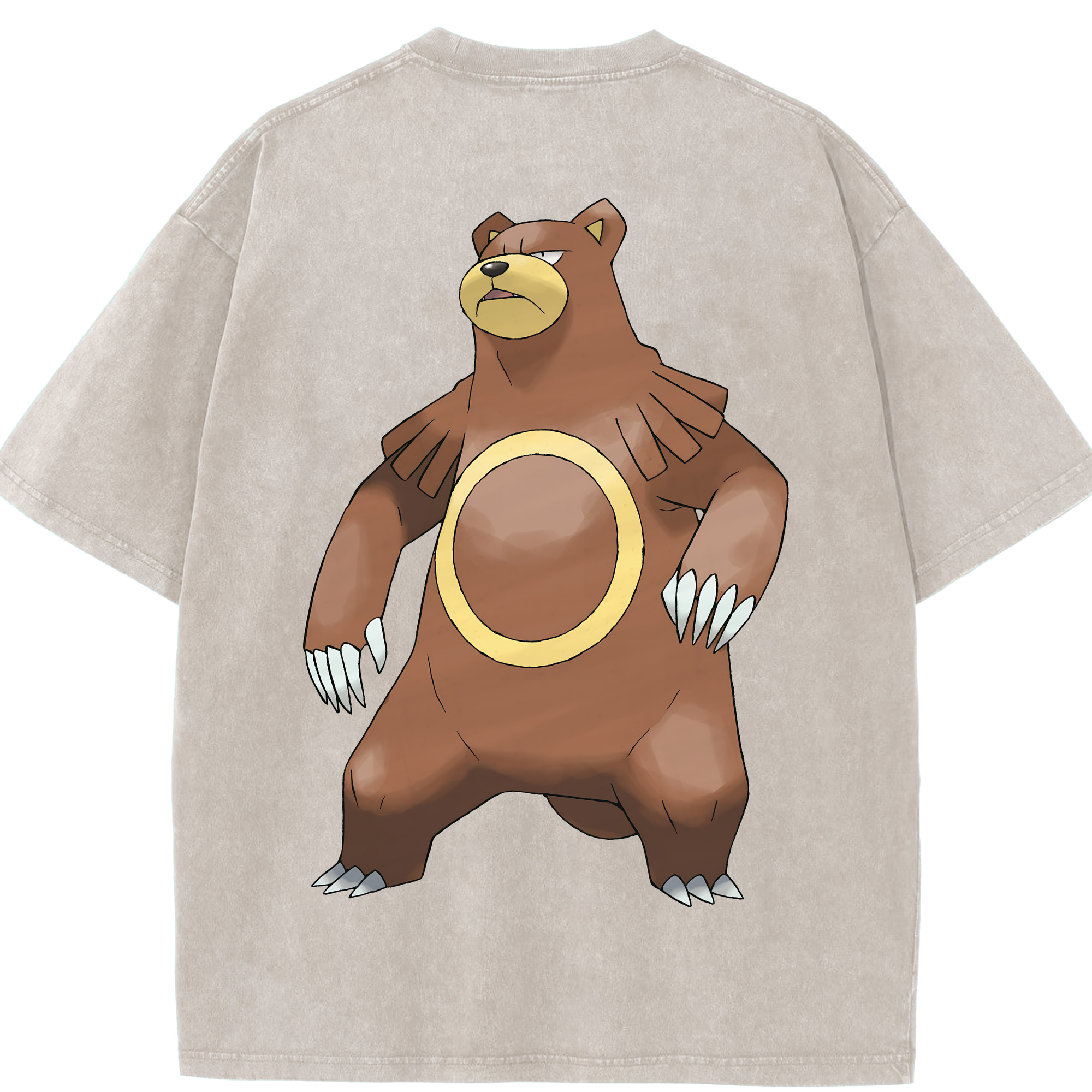 （画像用） ポケットモンスター Pokémon 綿100% ヴィンテージ風 半袖Tシャツ（背面プリント）