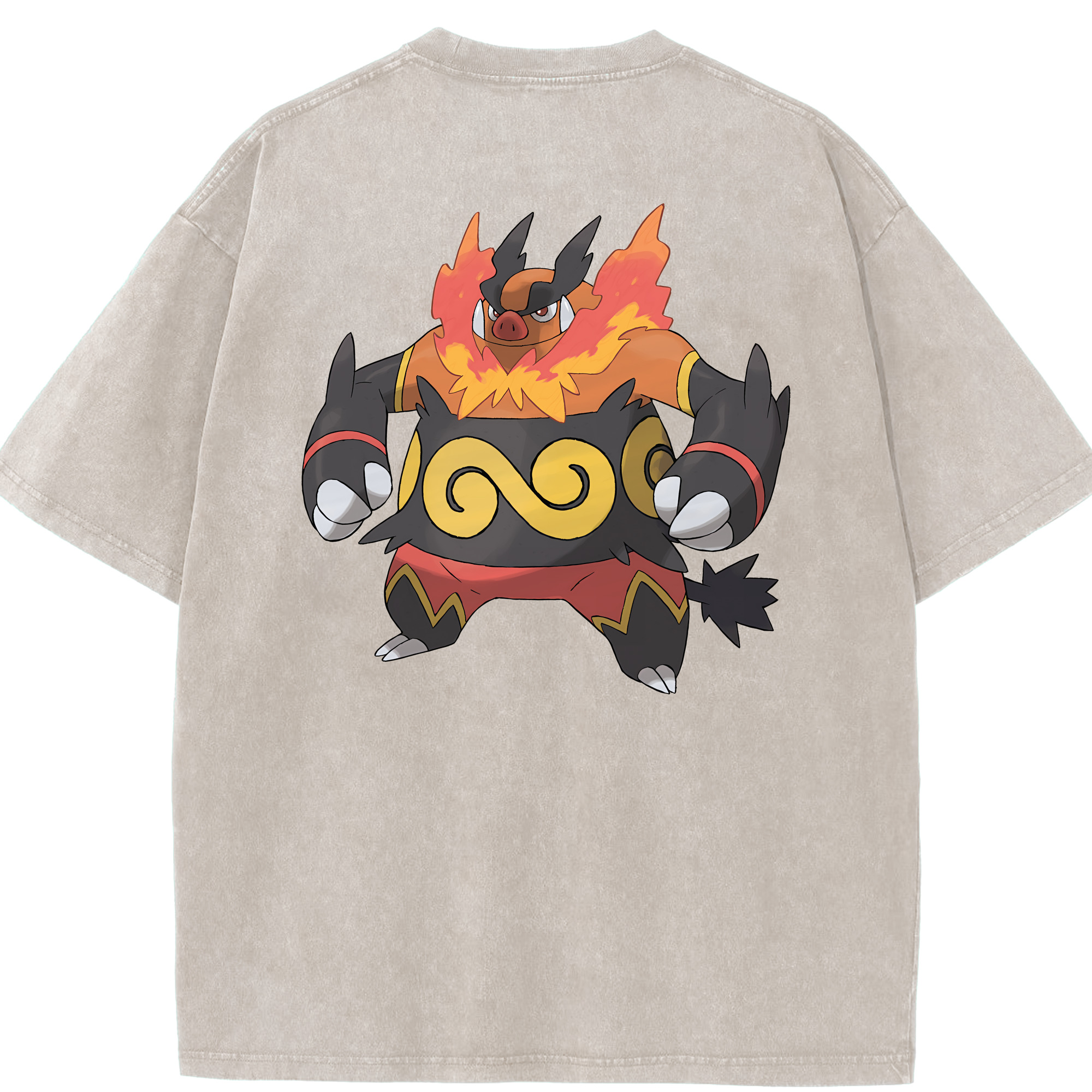 （画像用） ポケットモンスター Pokémon 綿100% ヴィンテージ風 半袖Tシャツ（背面プリント）