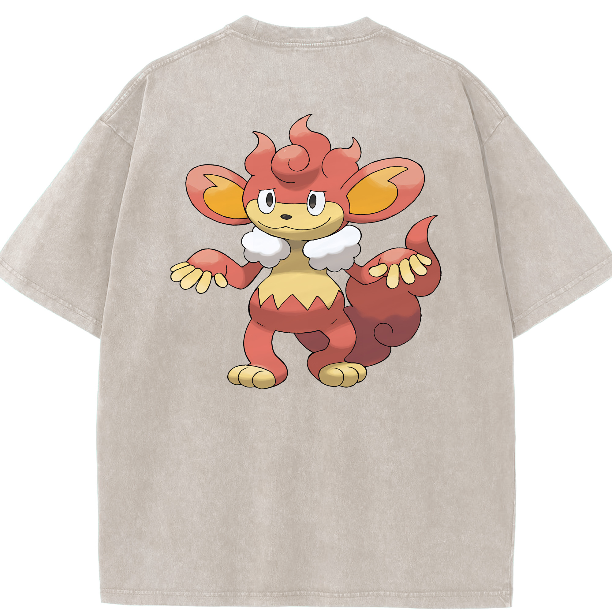 （画像用） ポケットモンスター Pokémon 綿100% ヴィンテージ風 半袖Tシャツ（背面プリント）