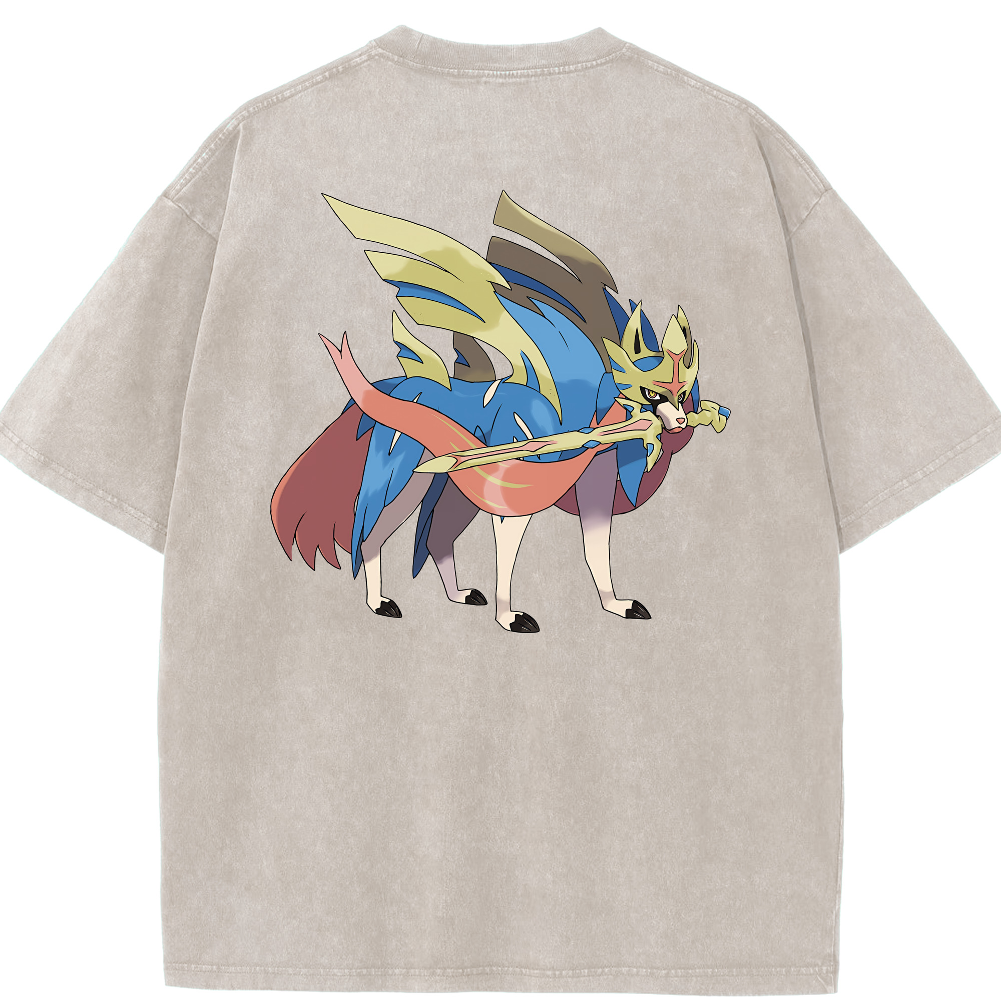 （画像用） ポケットモンスター Pokémon 綿100% ヴィンテージ風 半袖Tシャツ（背面プリント）