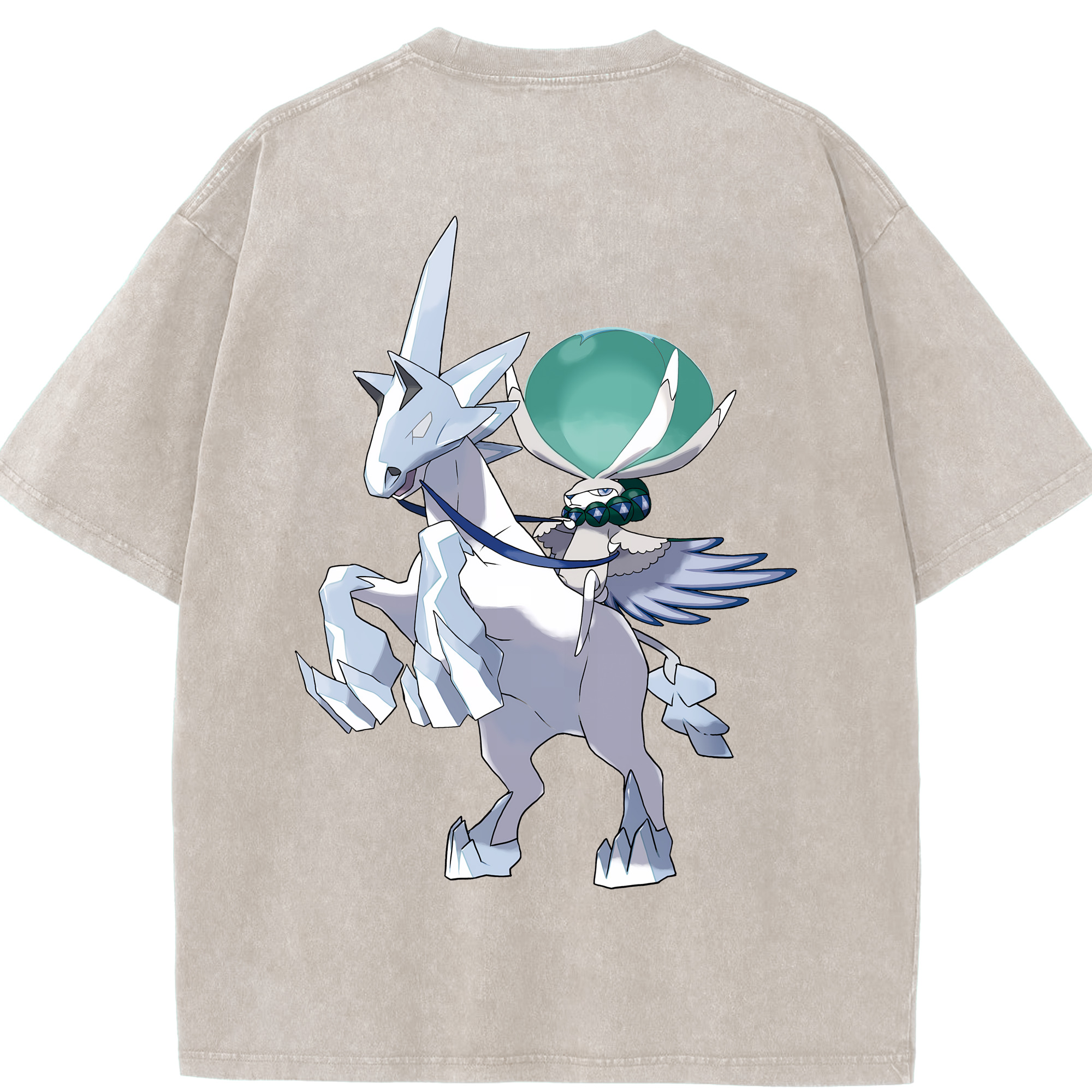 （画像用） ポケットモンスター Pokémon 綿100% ヴィンテージ風 半袖Tシャツ（背面プリント）