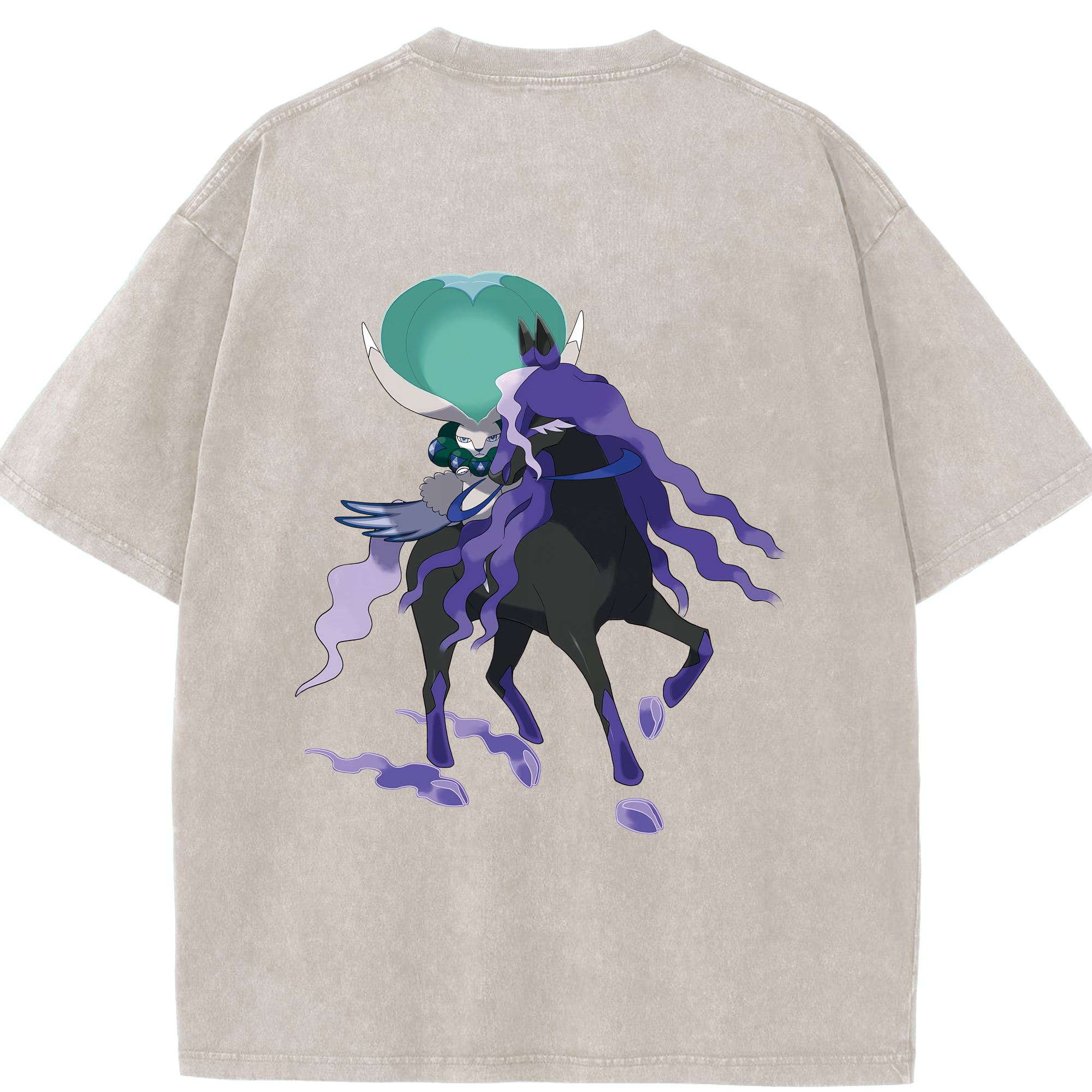 （画像用） ポケットモンスター Pokémon 綿100% ヴィンテージ風 半袖Tシャツ（背面プリント）