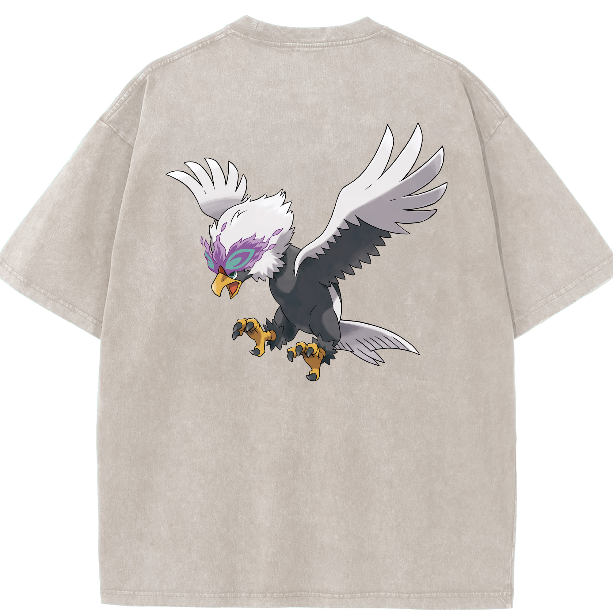 （画像用） ポケットモンスター Pokémon 綿100% ヴィンテージ風 半袖Tシャツ（背面プリント）