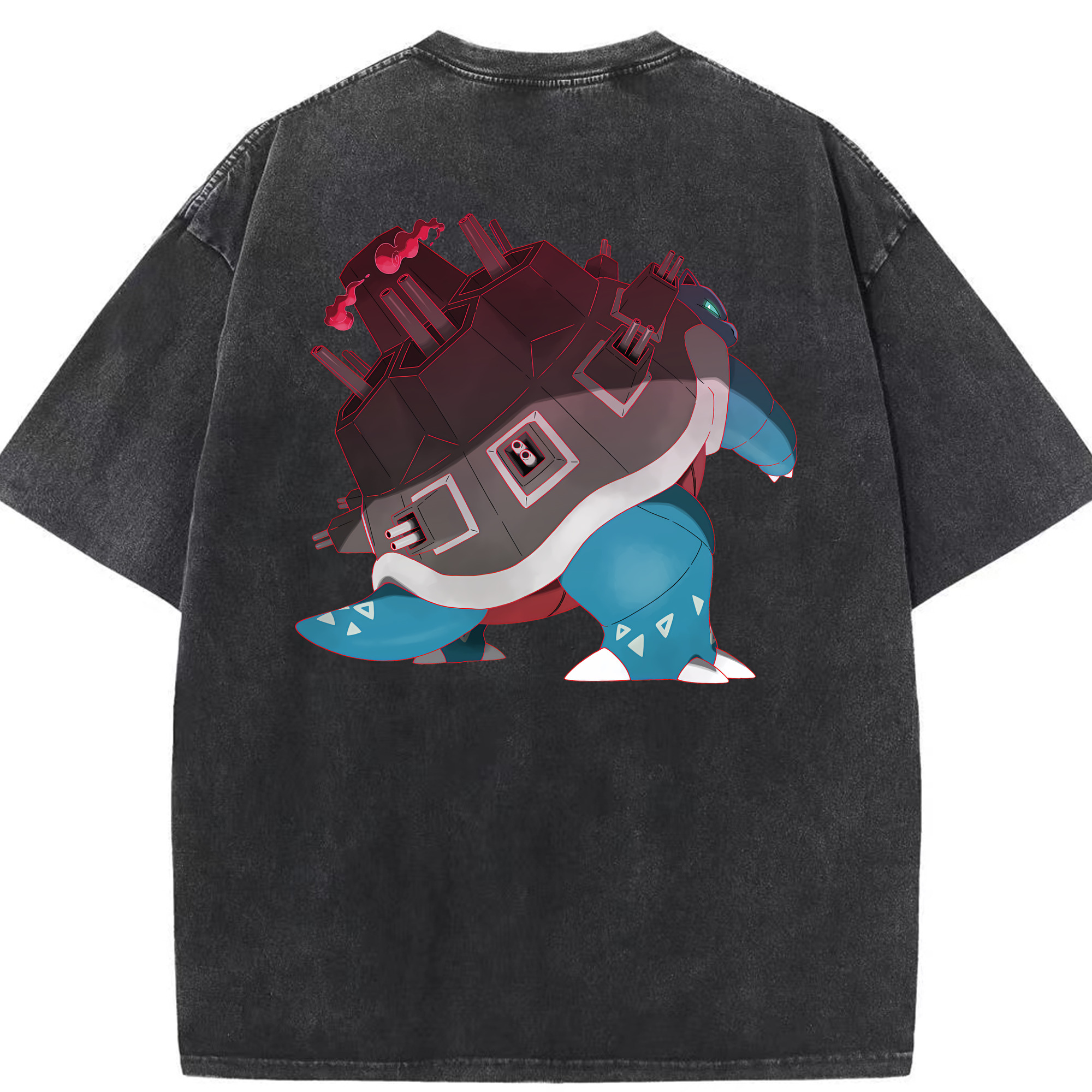 （画像用） ポケットモンスター Pokémon 綿100% ヴィンテージ風 半袖Tシャツ（背面プリント）