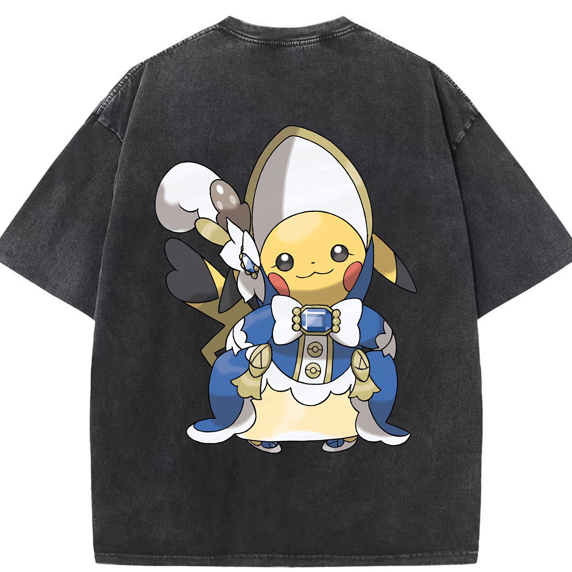 （画像用） ポケットモンスター Pokémon 綿100% ヴィンテージ風 半袖Tシャツ（背面プリント）