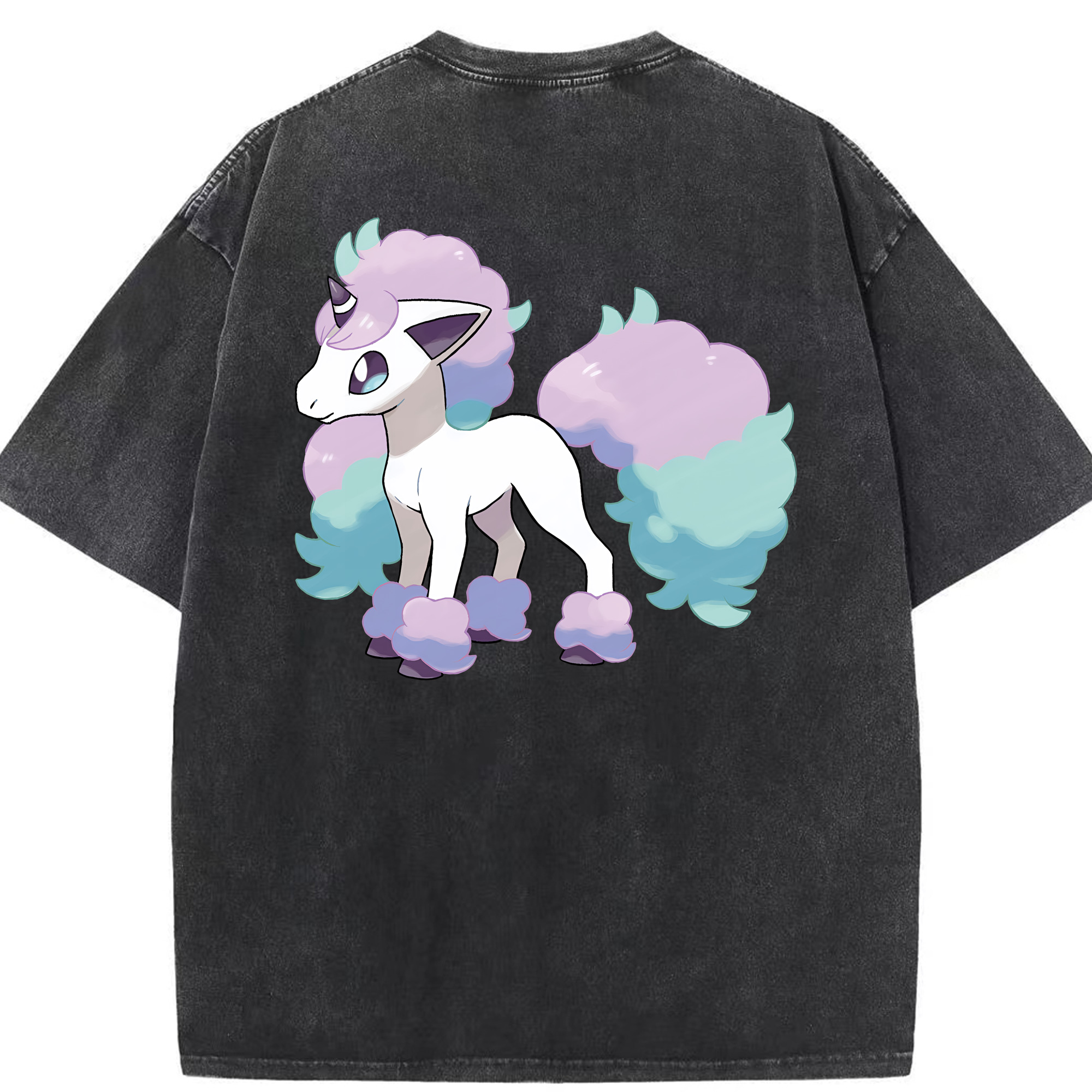 （画像用） ポケットモンスター Pokémon 綿100% ヴィンテージ風 半袖Tシャツ（背面プリント）