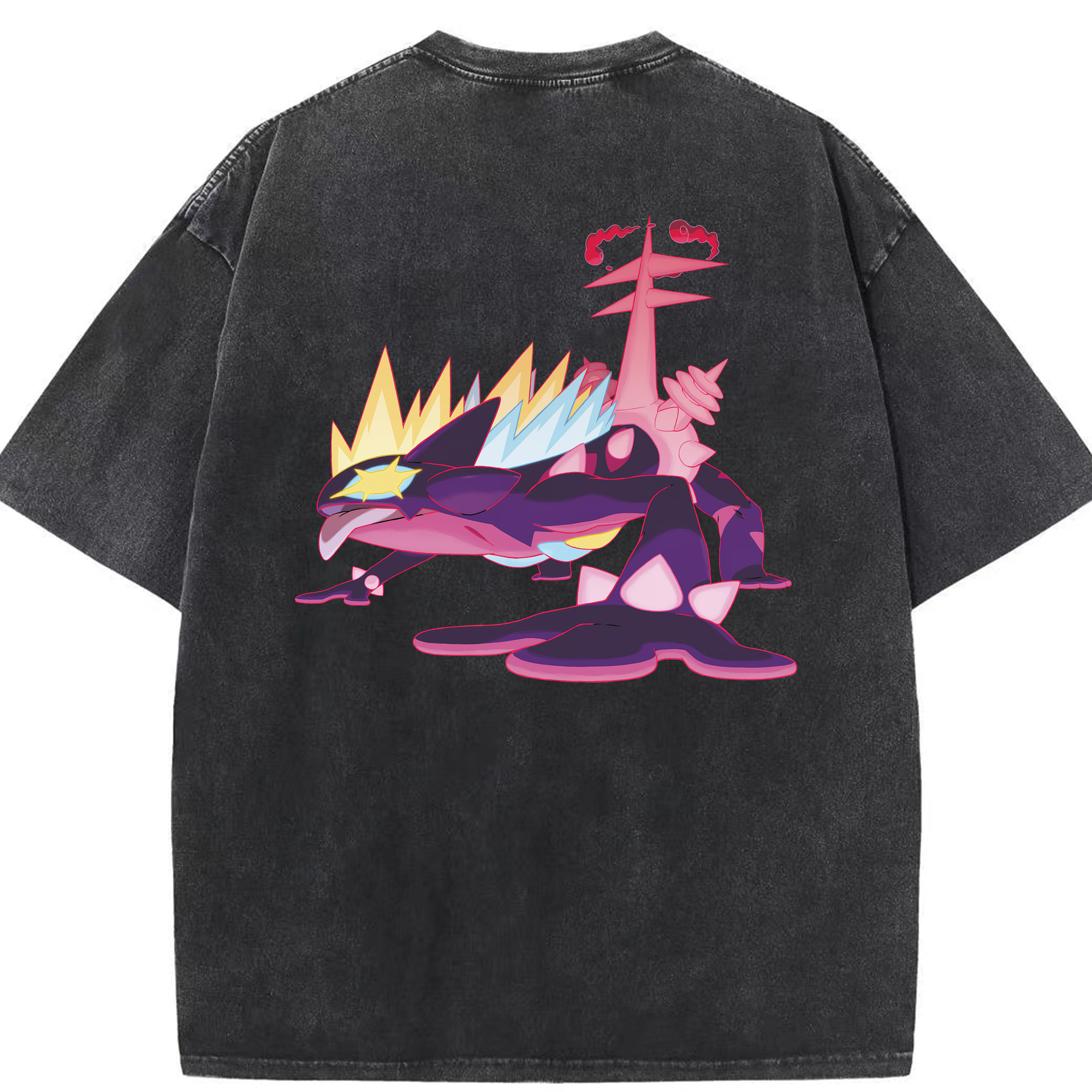 （画像用） ポケットモンスター Pokémon 綿100% ヴィンテージ風 半袖Tシャツ（背面プリント）