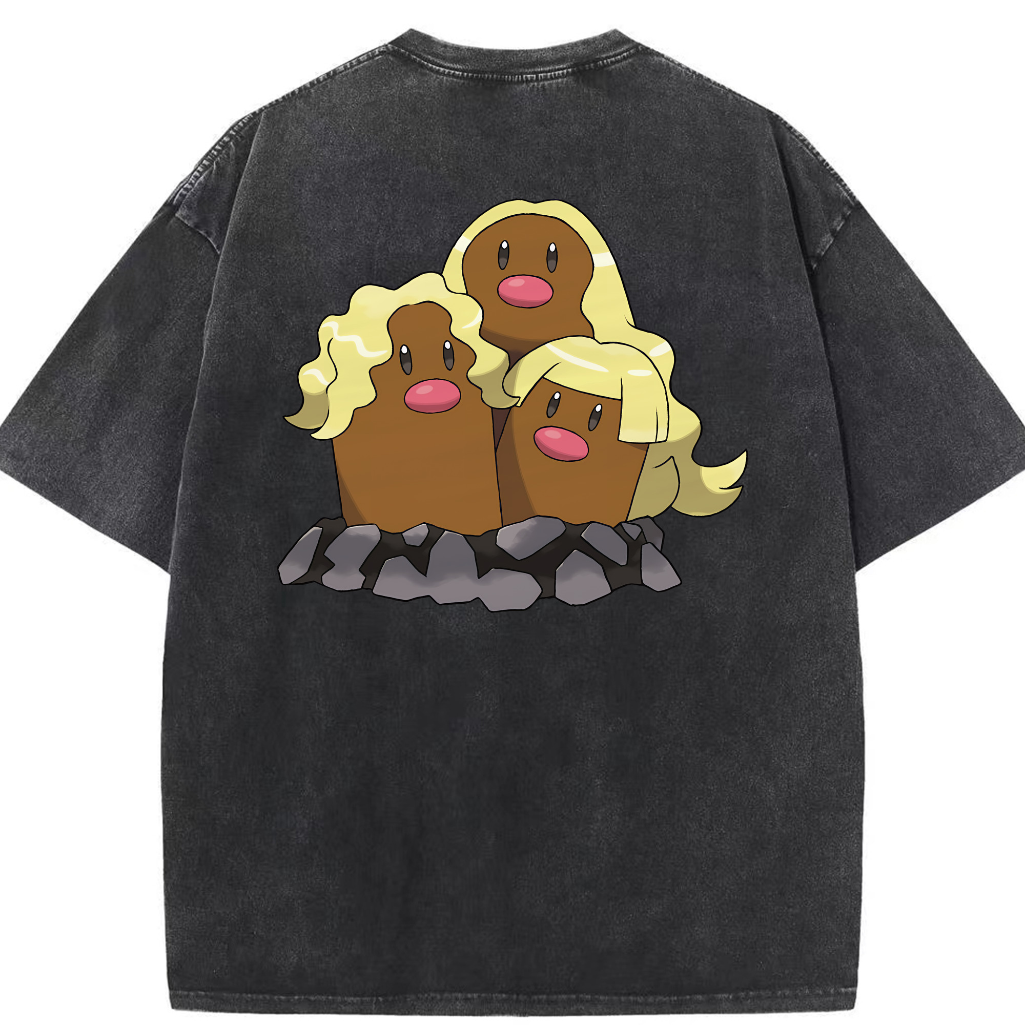 （画像用） ポケットモンスター Pokémon 綿100% ヴィンテージ風 半袖Tシャツ（背面プリント）