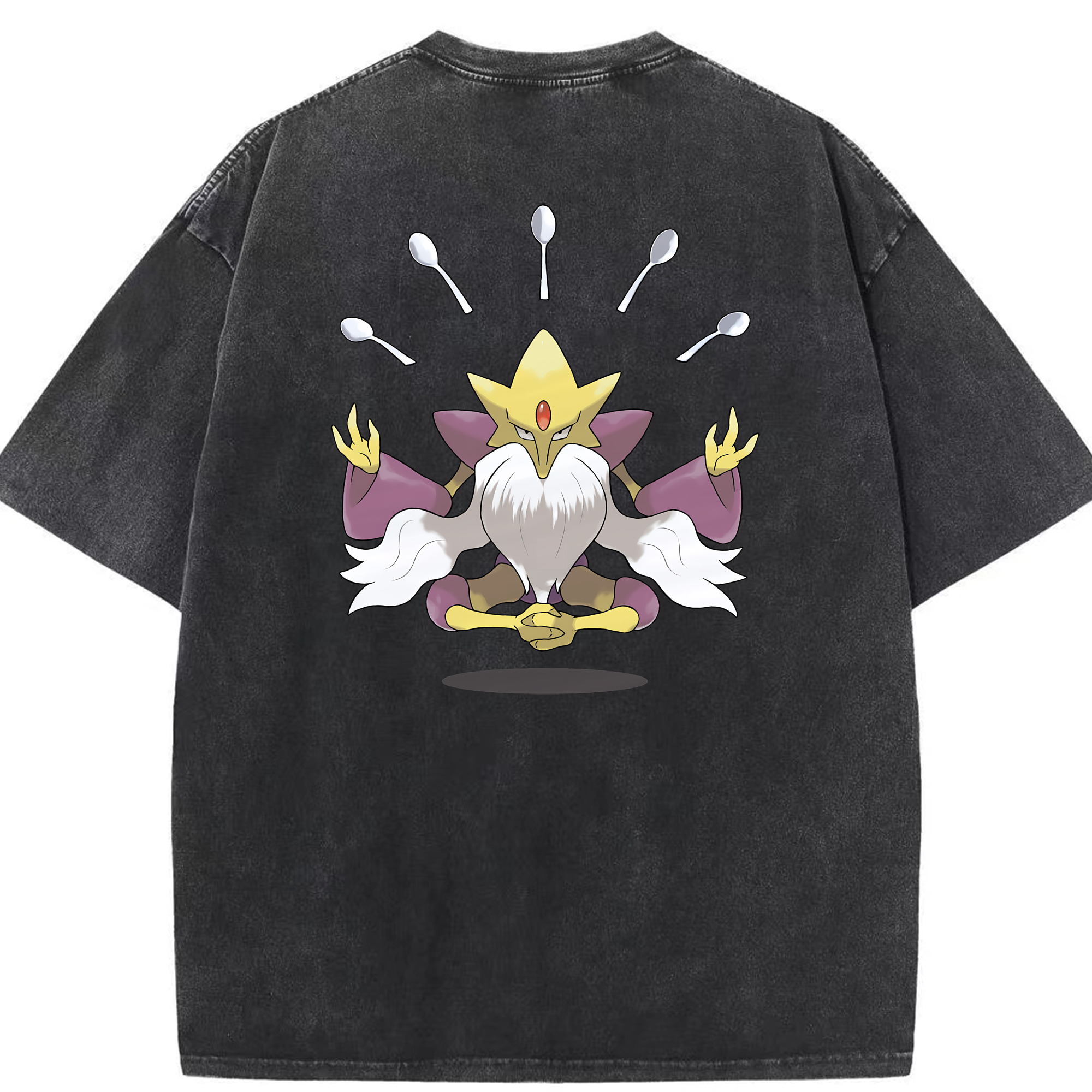 （画像用） ポケットモンスター Pokémon 綿100% ヴィンテージ風 半袖Tシャツ（背面プリント）