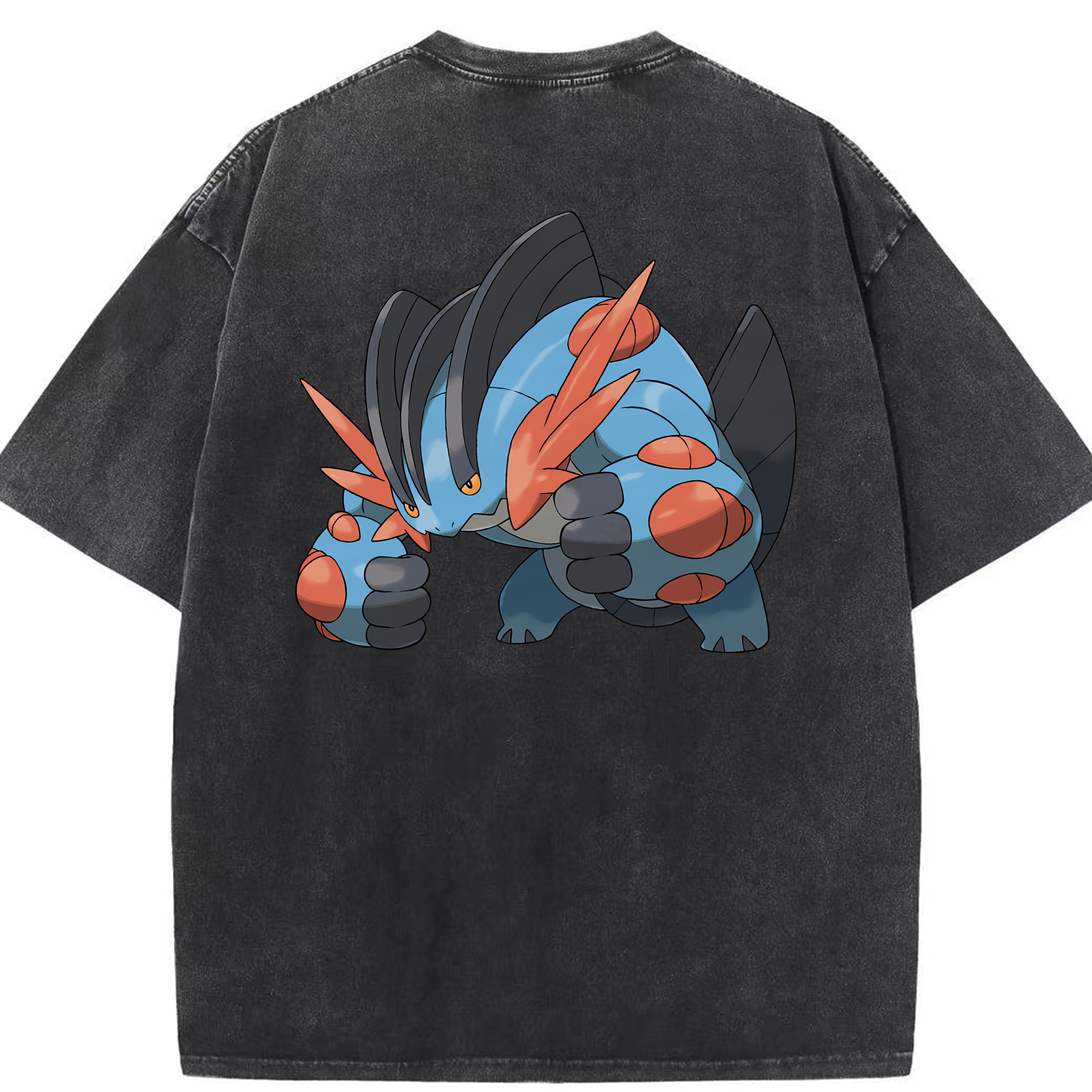 （画像用） ポケットモンスター Pokémon 綿100% ヴィンテージ風 半袖Tシャツ（背面プリント）