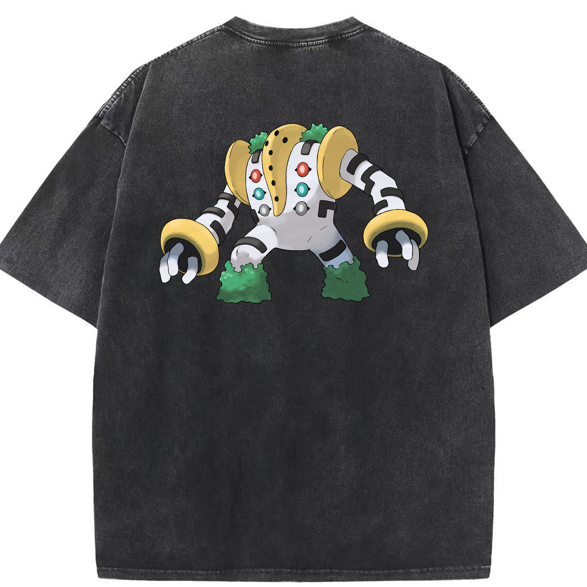 （画像用） ポケットモンスター Pokémon 綿100% ヴィンテージ風 半袖Tシャツ（背面プリント）