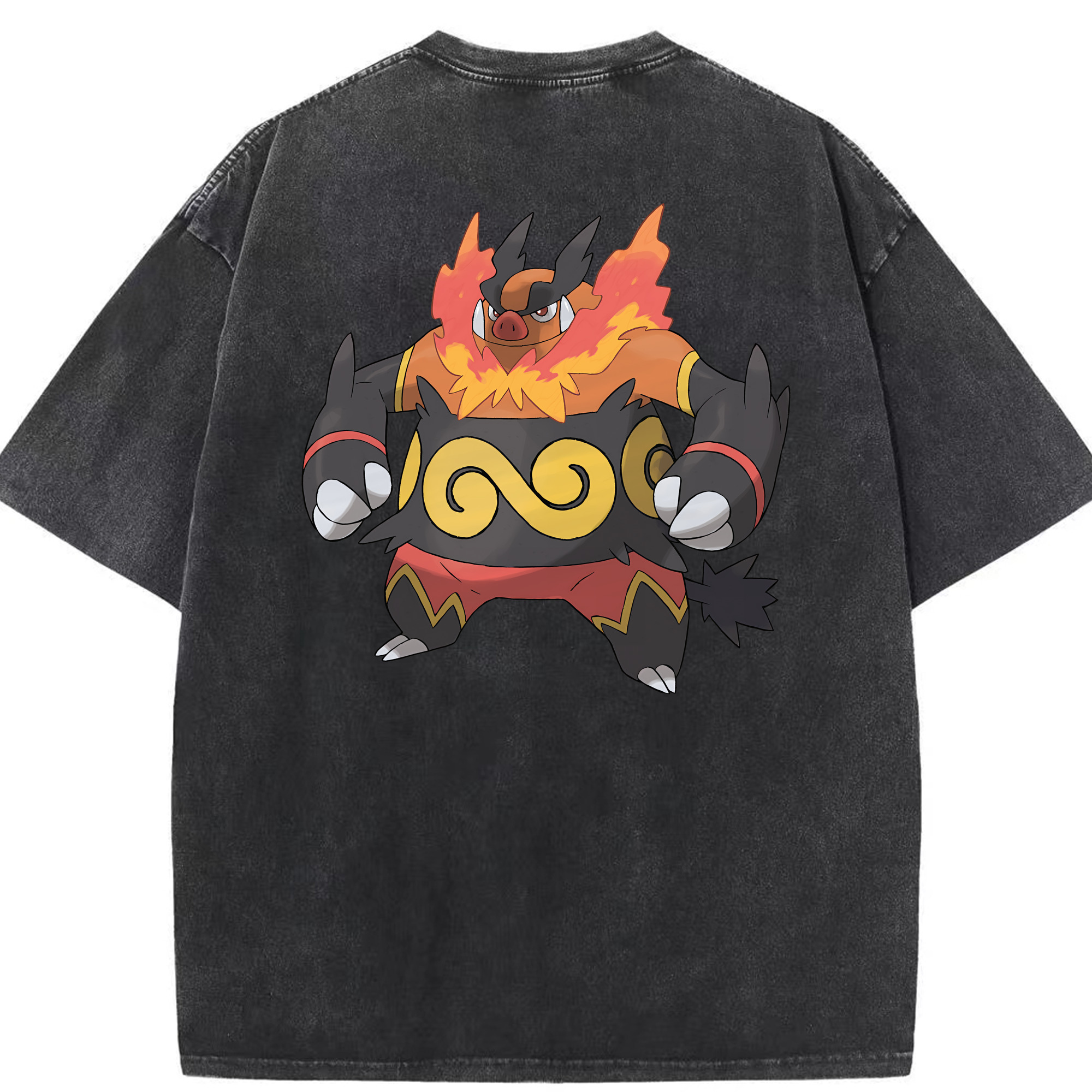 （画像用） ポケットモンスター Pokémon 綿100% ヴィンテージ風 半袖Tシャツ（背面プリント）