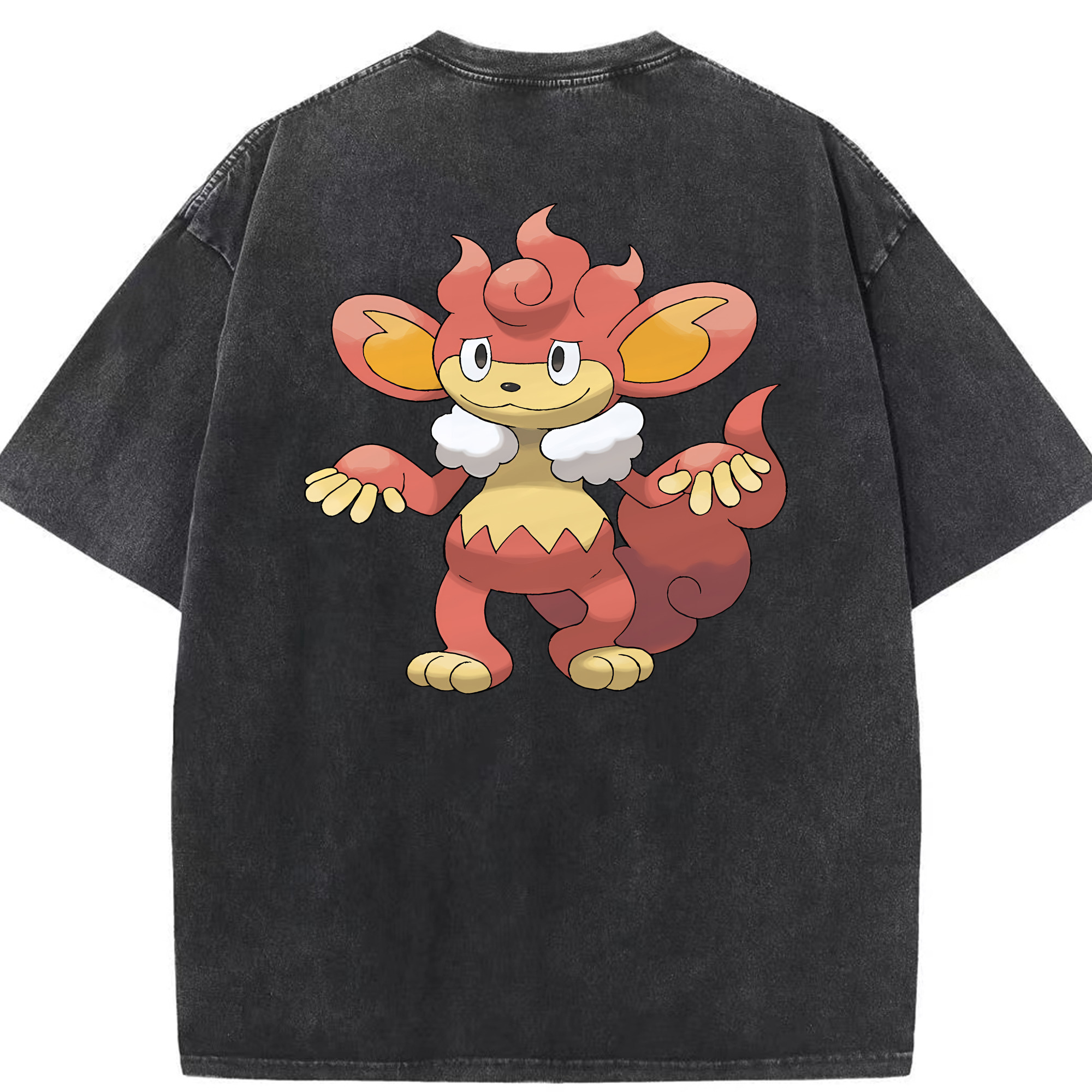 （画像用） ポケットモンスター Pokémon 綿100% ヴィンテージ風 半袖Tシャツ（背面プリント）