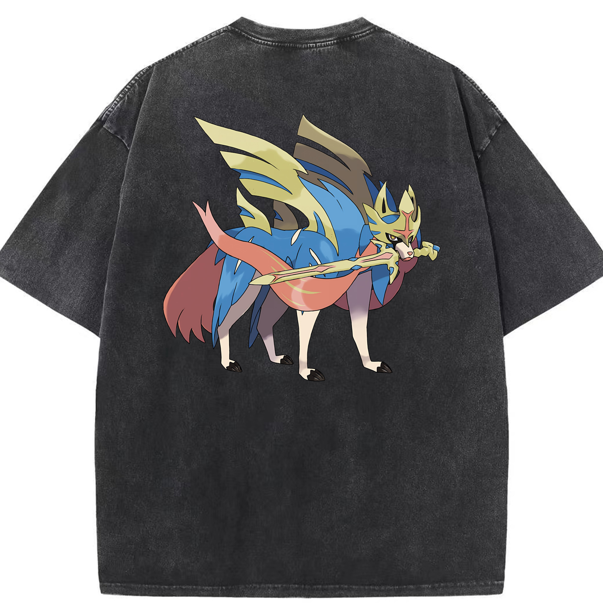 （画像用） ポケットモンスター Pokémon 綿100% ヴィンテージ風 半袖Tシャツ（背面プリント）