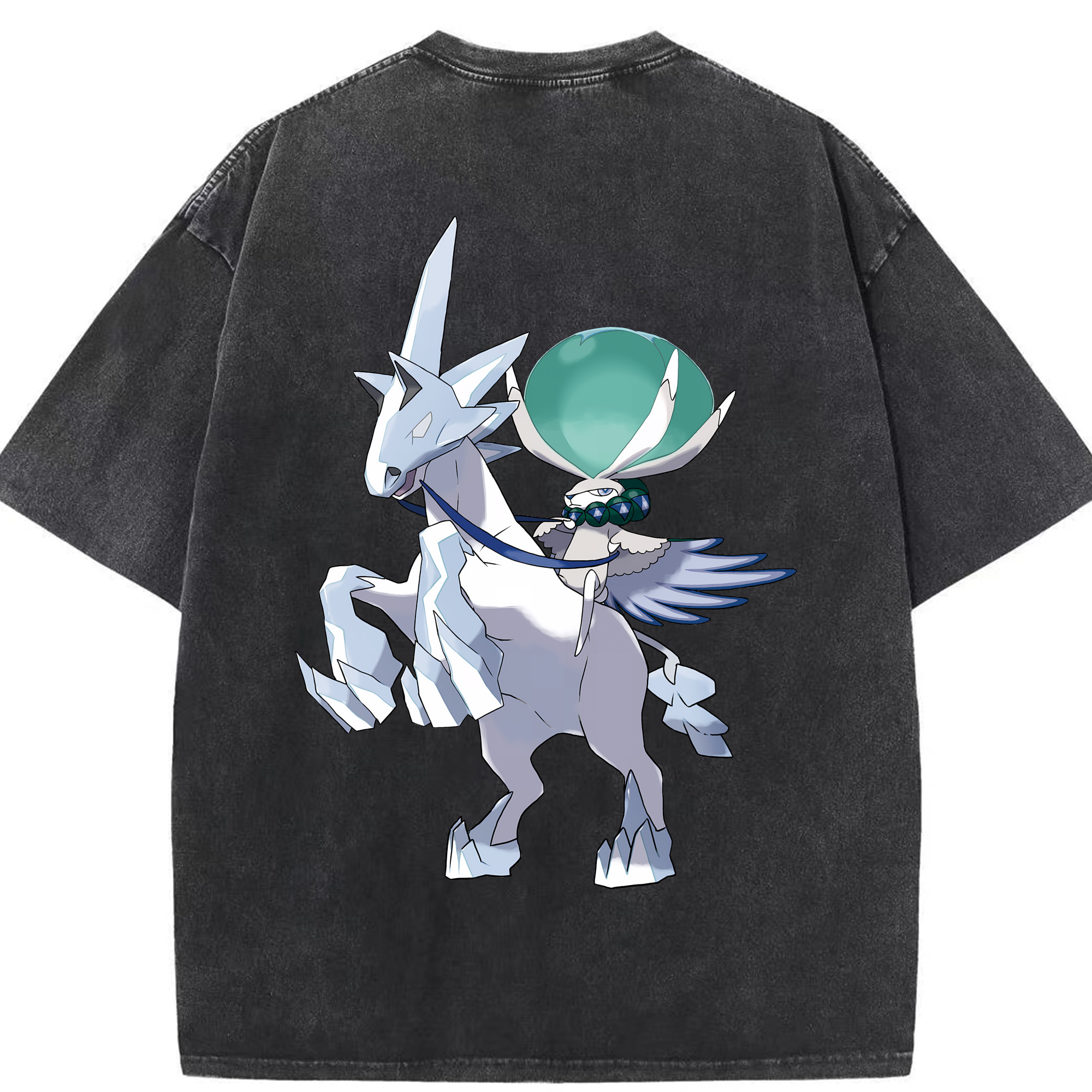 （画像用） ポケットモンスター Pokémon 綿100% ヴィンテージ風 半袖Tシャツ（背面プリント）