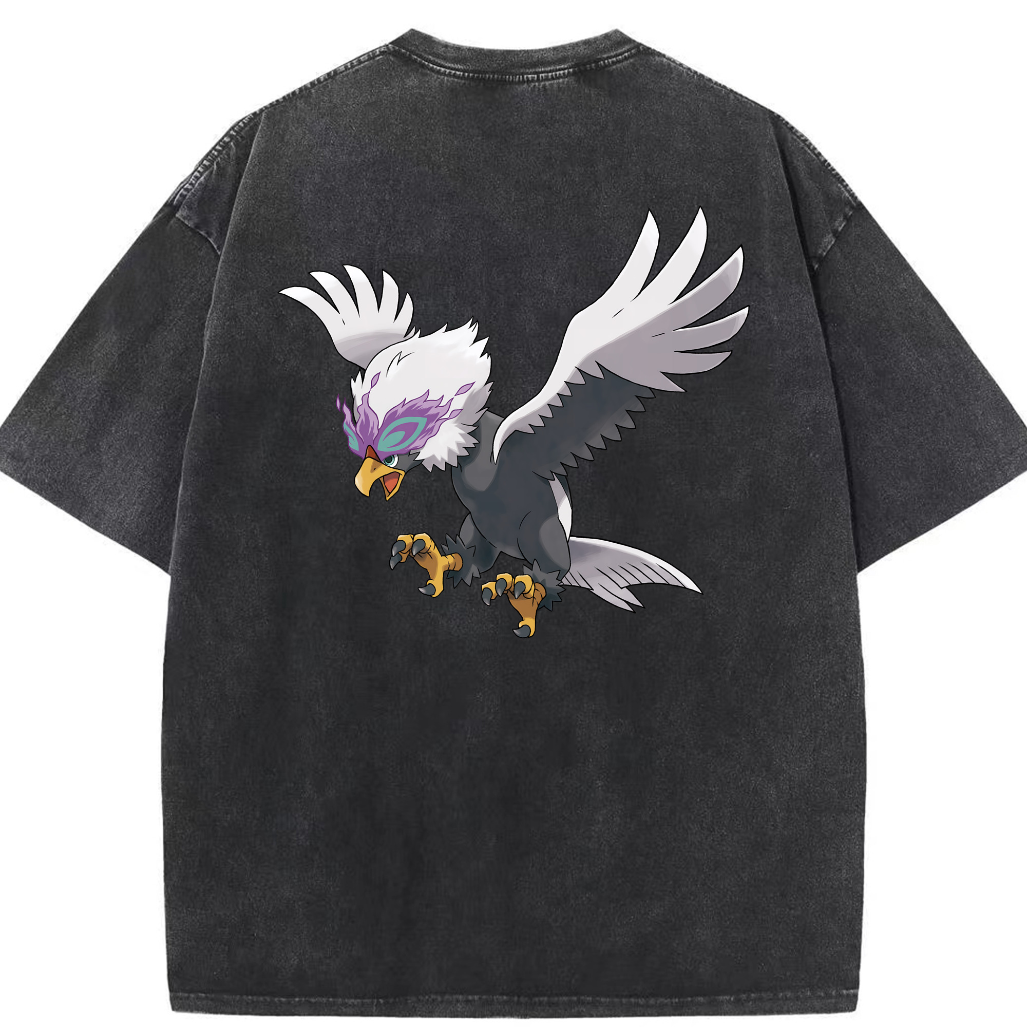 （画像用） ポケットモンスター Pokémon 綿100% ヴィンテージ風 半袖Tシャツ（背面プリント）
