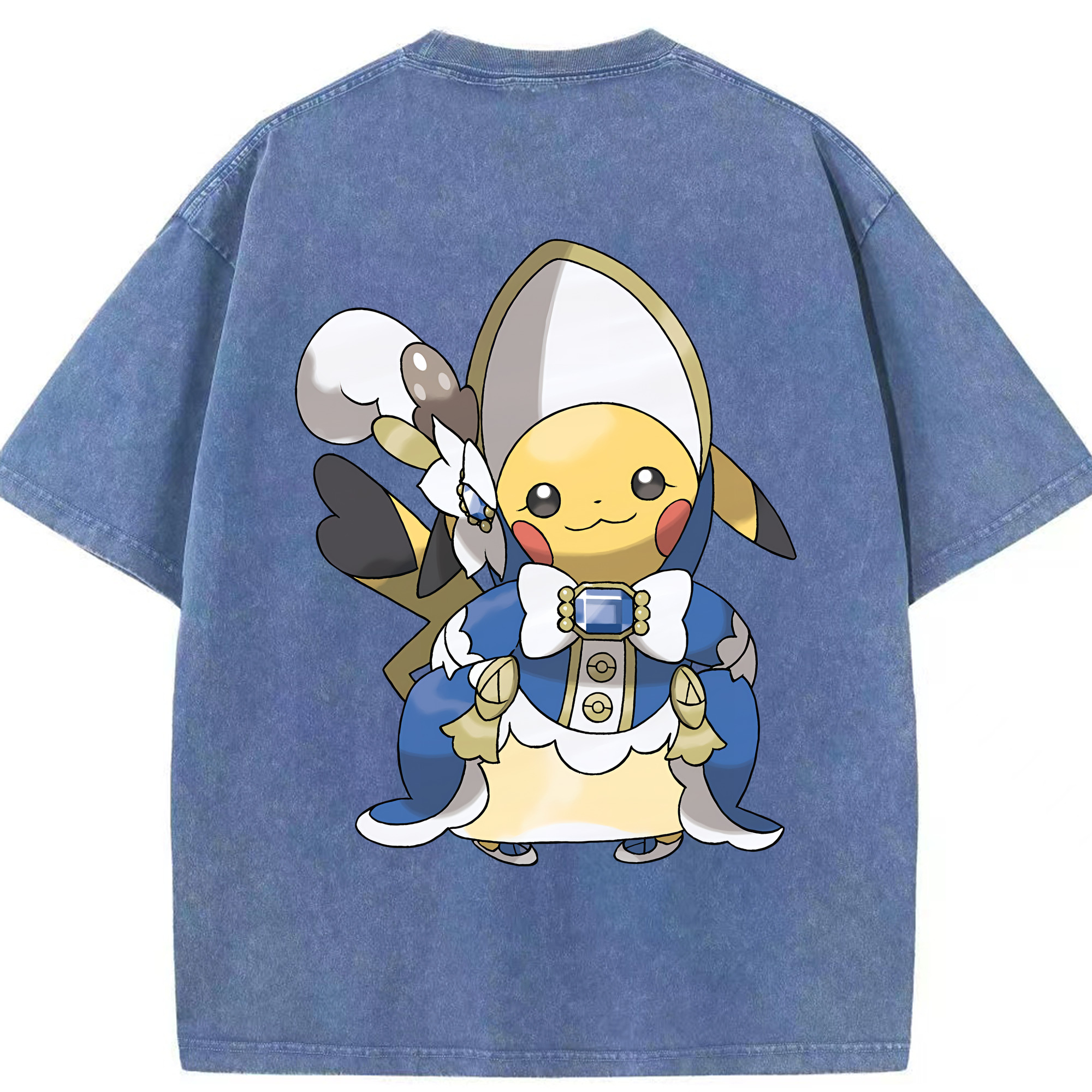 （画像用） ポケットモンスター Pokémon 綿100% ヴィンテージ風 半袖Tシャツ（背面プリント）