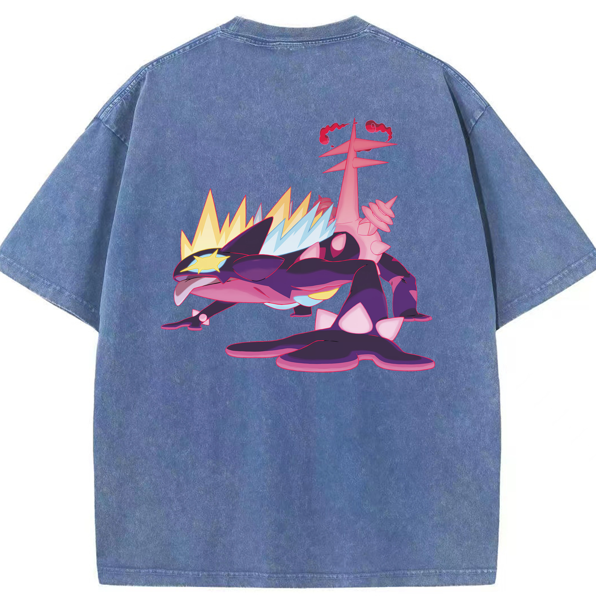 （画像用） ポケットモンスター Pokémon 綿100% ヴィンテージ風 半袖Tシャツ（背面プリント）