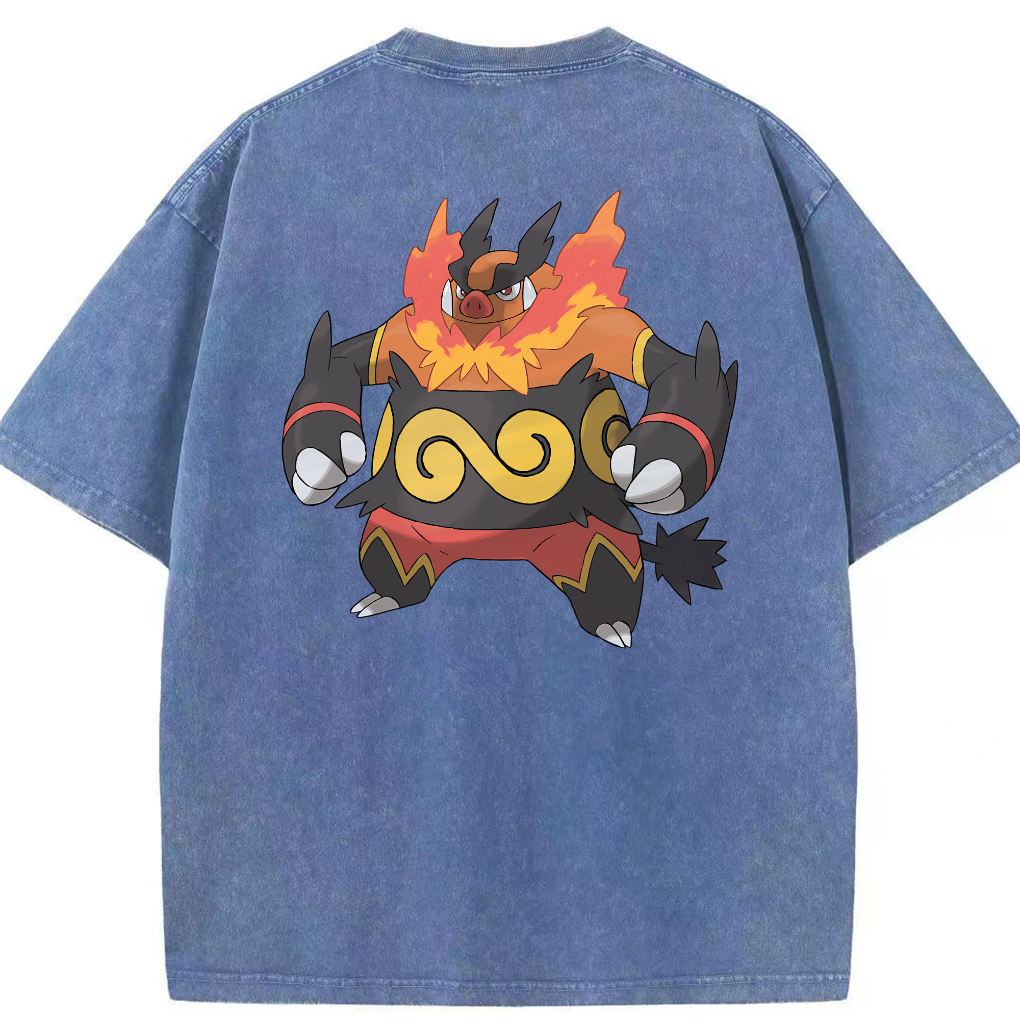 （画像用） ポケットモンスター Pokémon 綿100% ヴィンテージ風 半袖Tシャツ（背面プリント）
