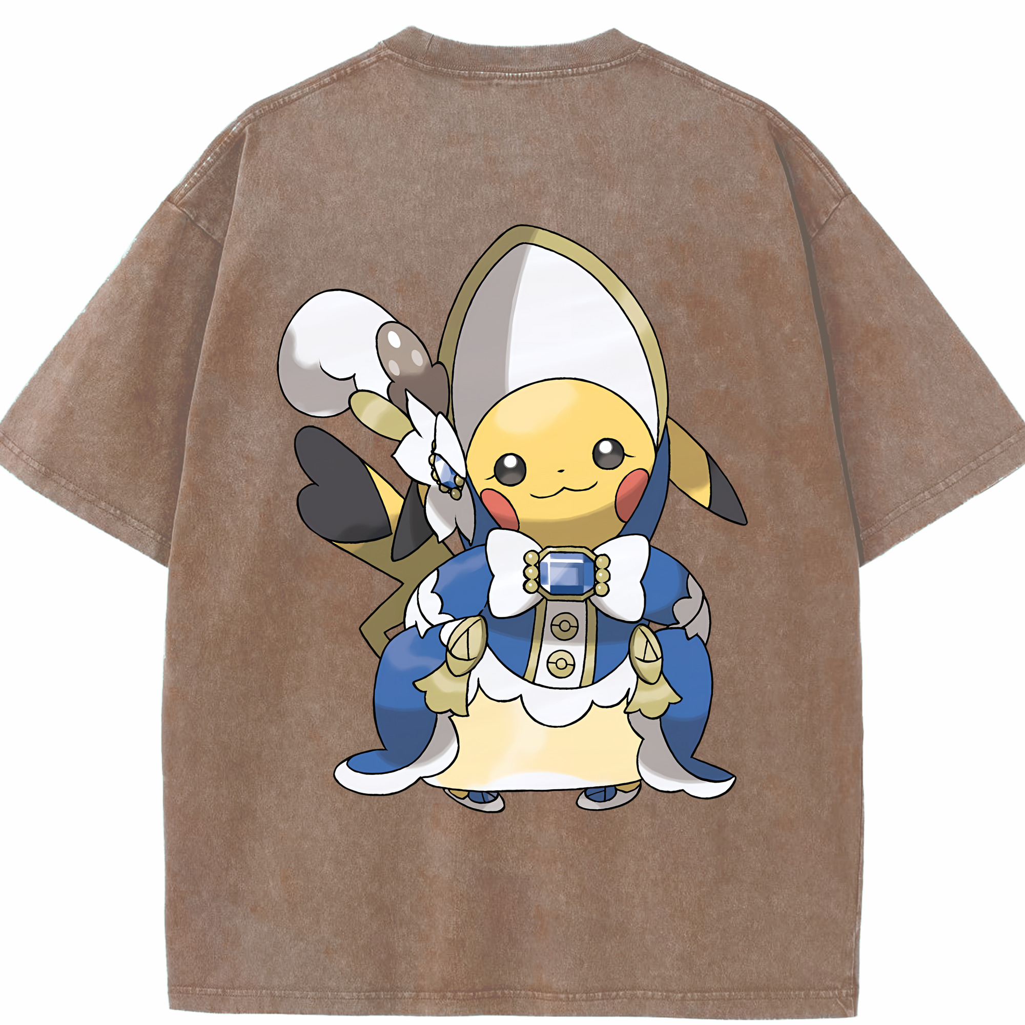 （画像用） ポケットモンスター Pokémon 綿100% ヴィンテージ風 半袖Tシャツ（背面プリント）