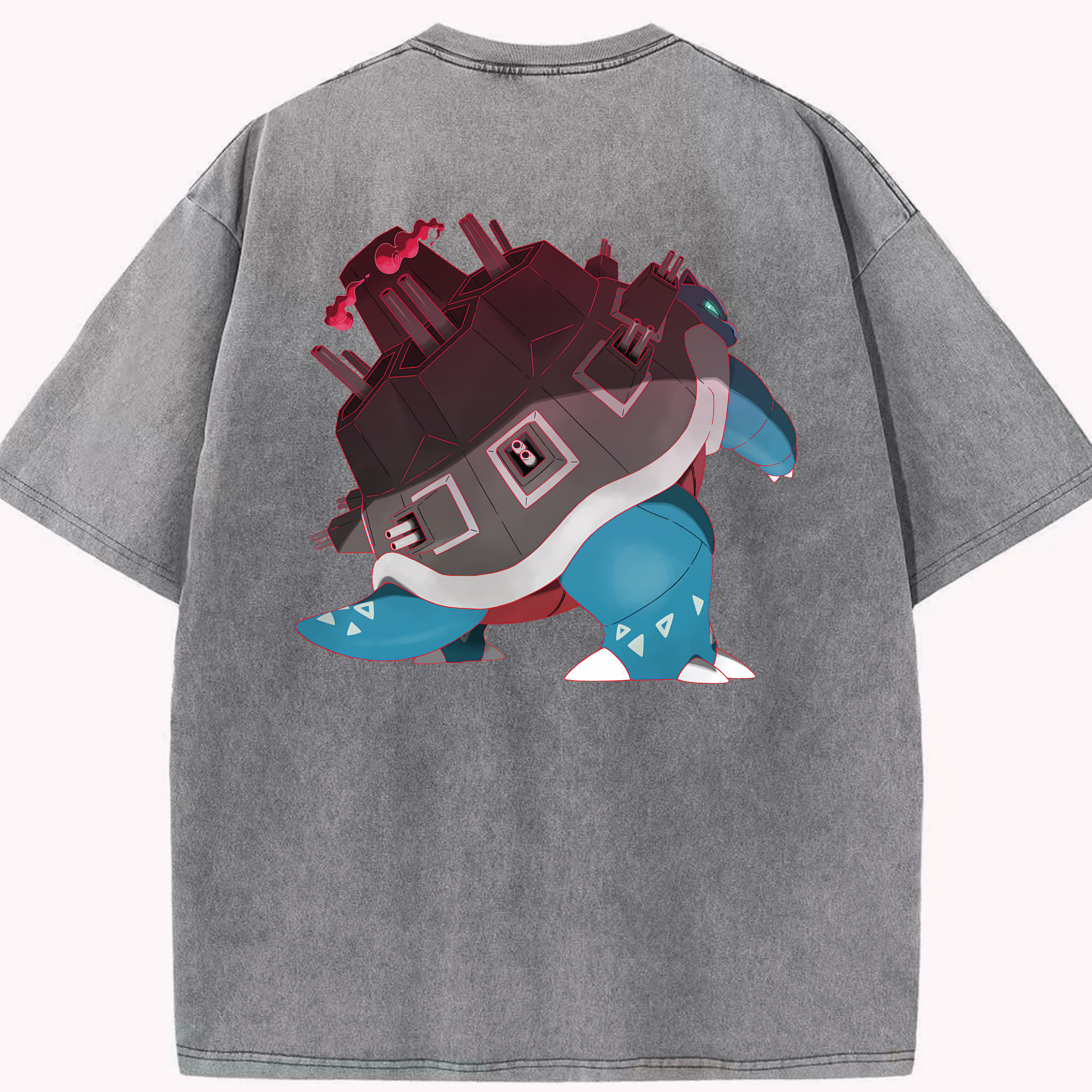 （画像用） ポケットモンスター Pokémon 綿100% ヴィンテージ風 半袖Tシャツ（背面プリント）