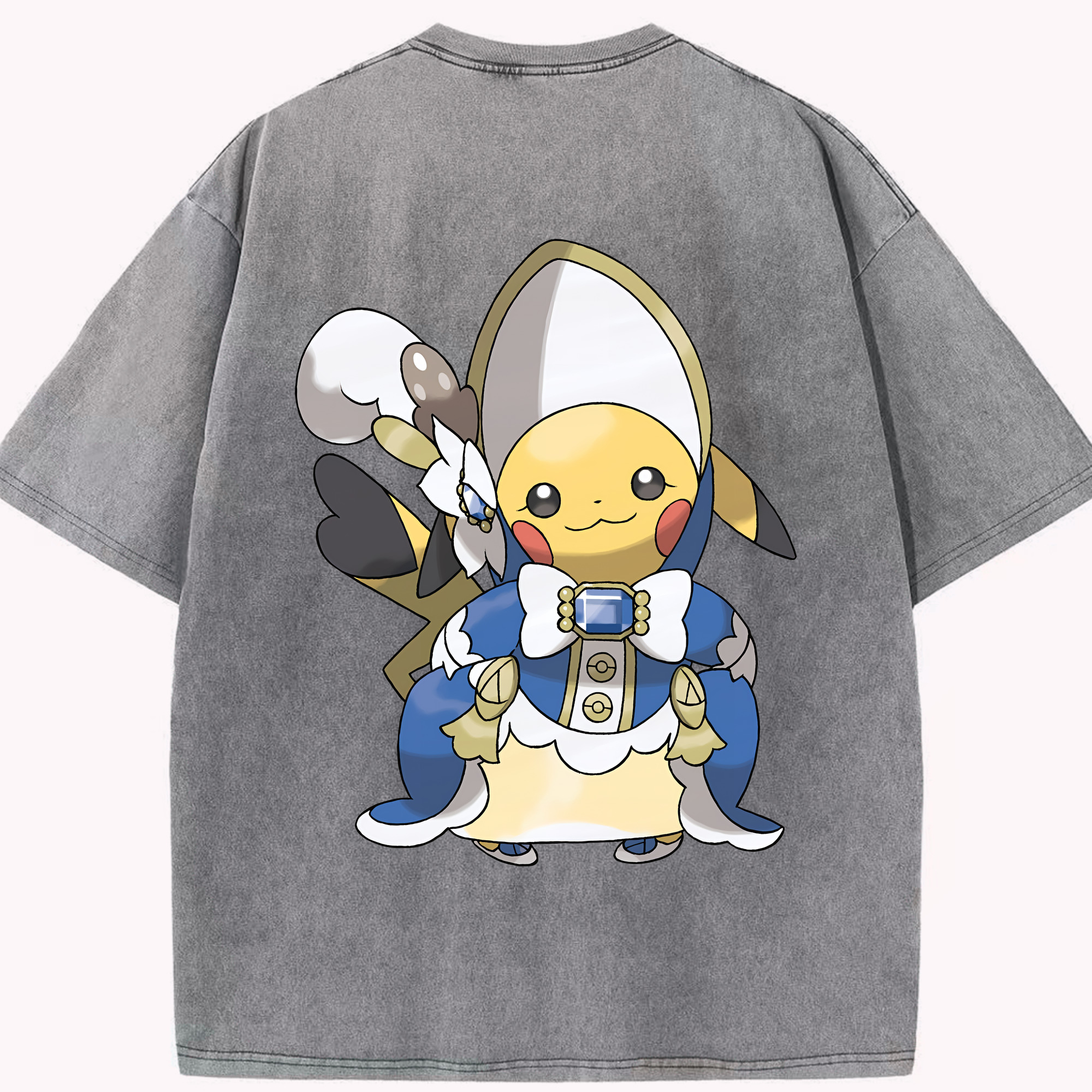 （画像用） ポケットモンスター Pokémon 綿100% ヴィンテージ風 半袖Tシャツ（背面プリント）