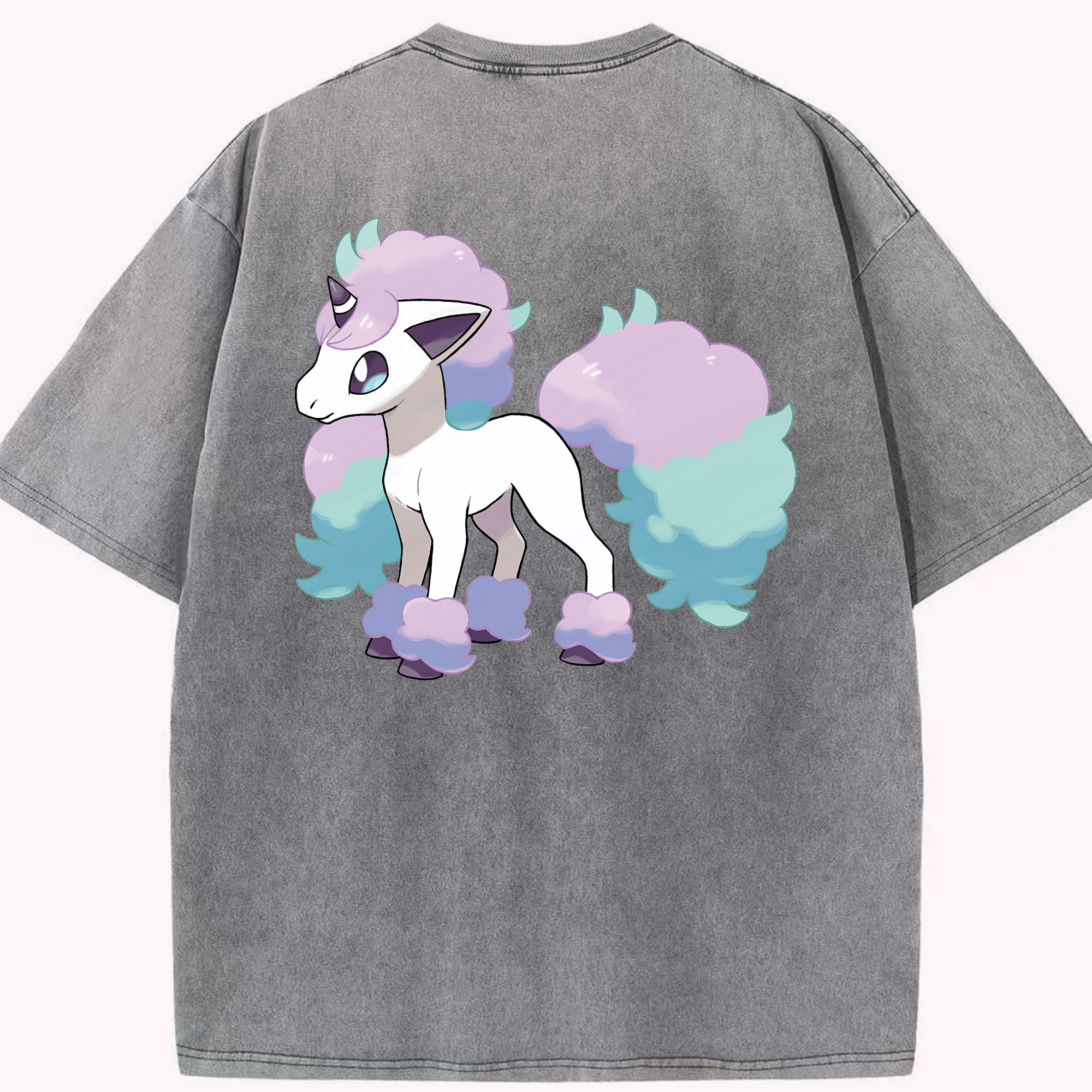 （画像用） ポケットモンスター Pokémon 綿100% ヴィンテージ風 半袖Tシャツ（背面プリント）