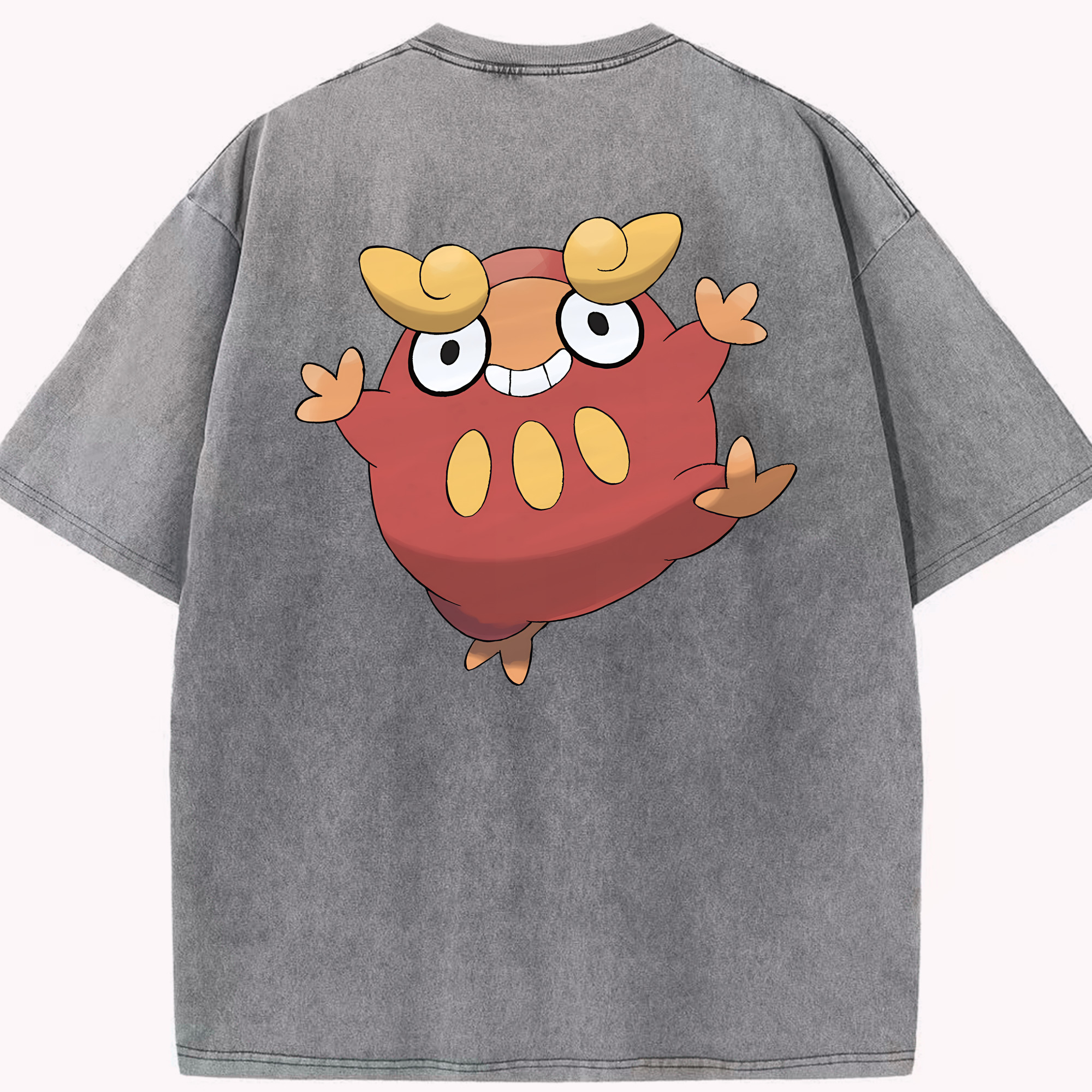 （画像用） ポケットモンスター Pokémon 綿100% ヴィンテージ風 半袖Tシャツ（背面プリント）