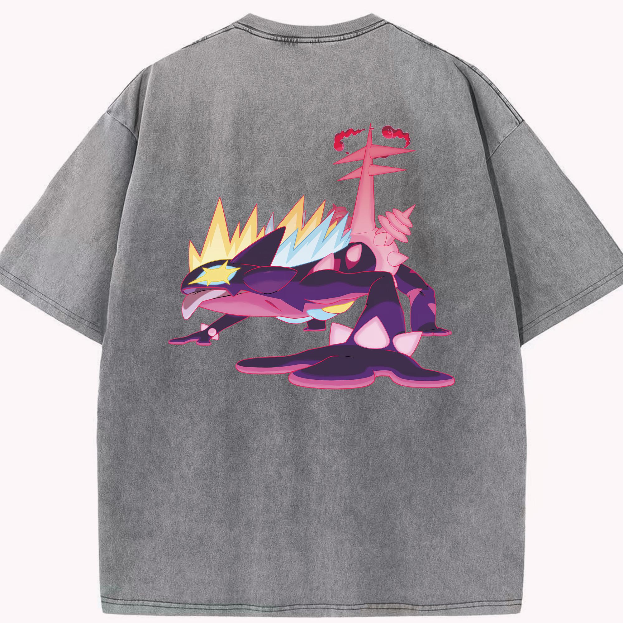 （画像用） ポケットモンスター Pokémon 綿100% ヴィンテージ風 半袖Tシャツ（背面プリント）