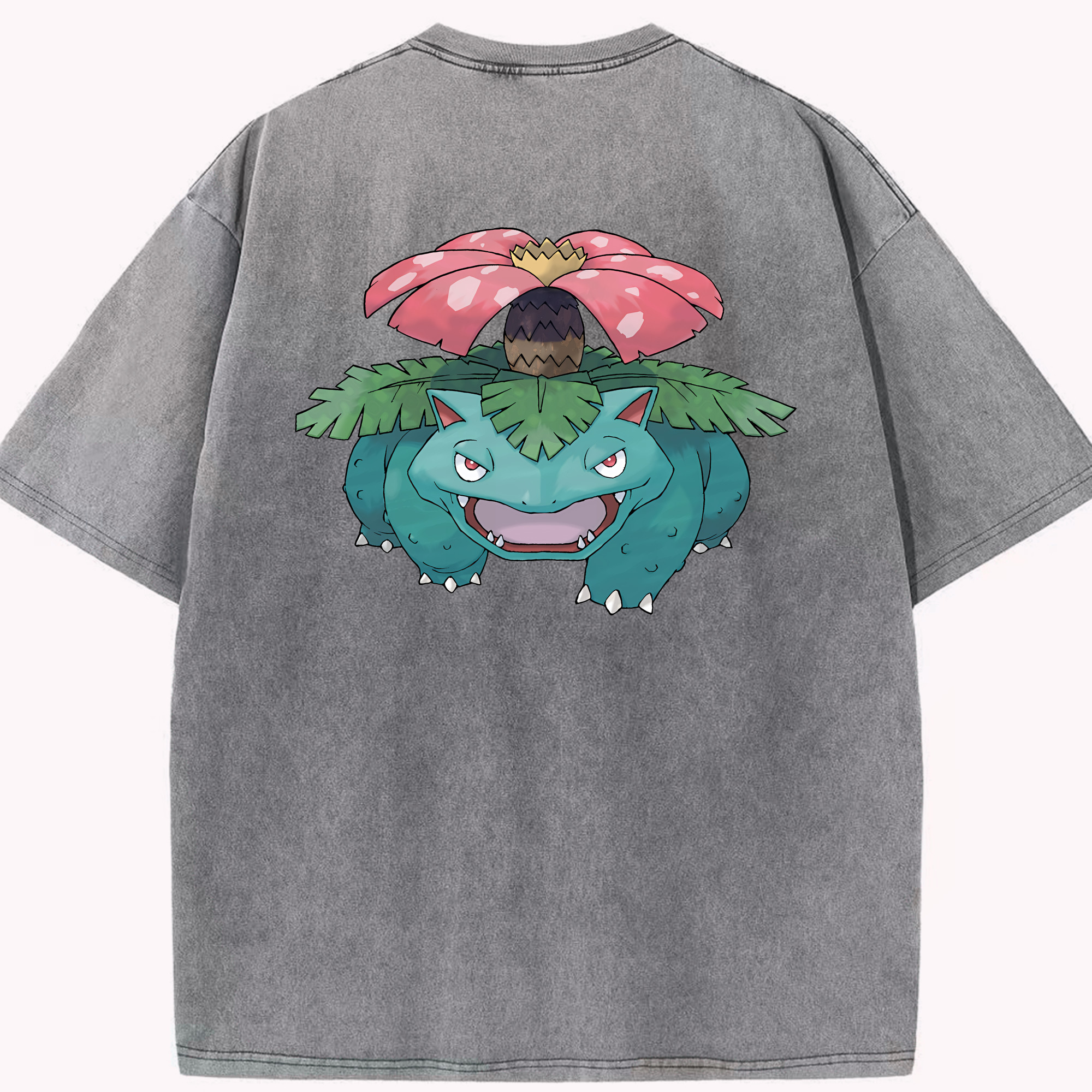 （画像用） ポケットモンスター Pokémon 綿100% ヴィンテージ風 半袖Tシャツ（背面プリント）