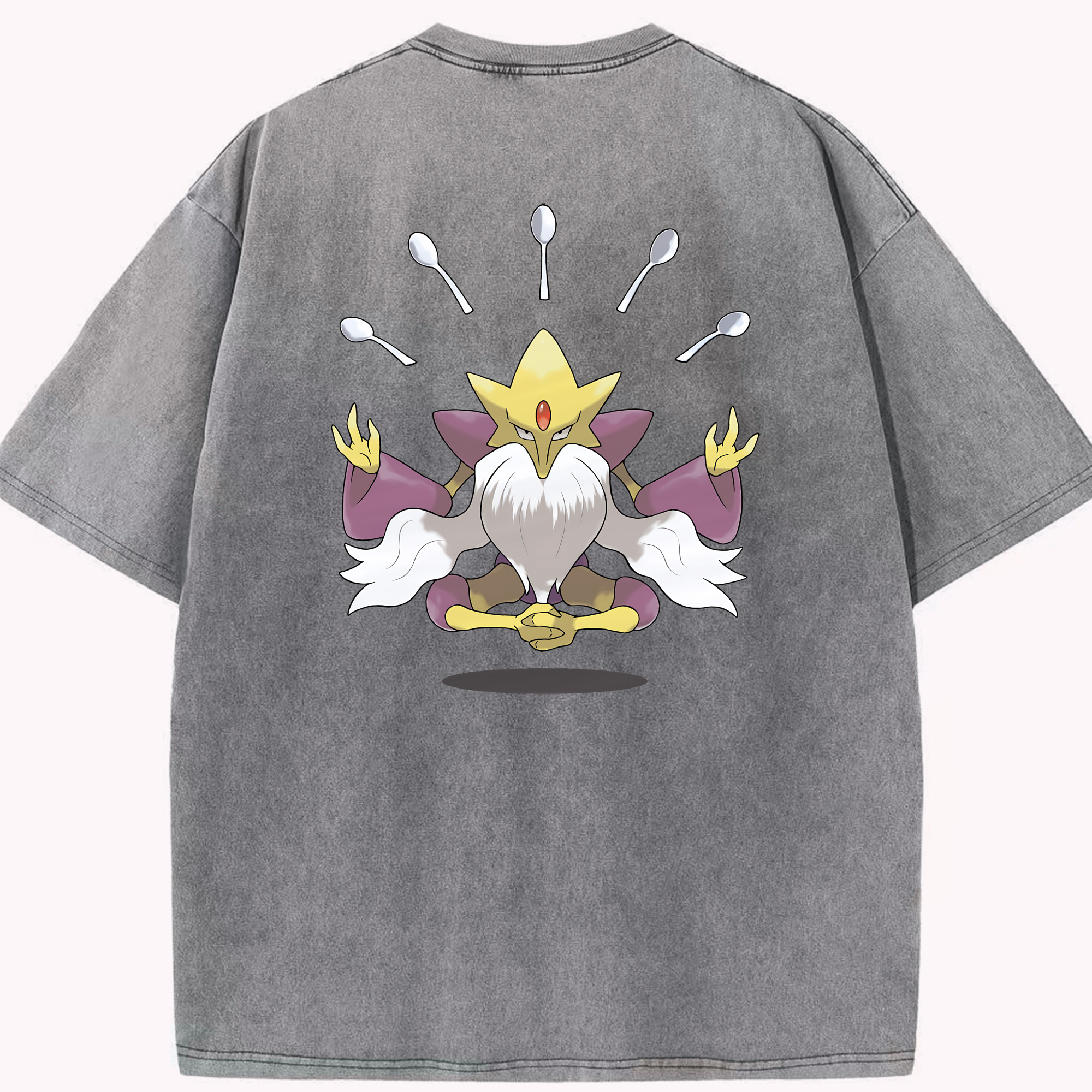 （画像用） ポケットモンスター Pokémon 綿100% ヴィンテージ風 半袖Tシャツ（背面プリント）