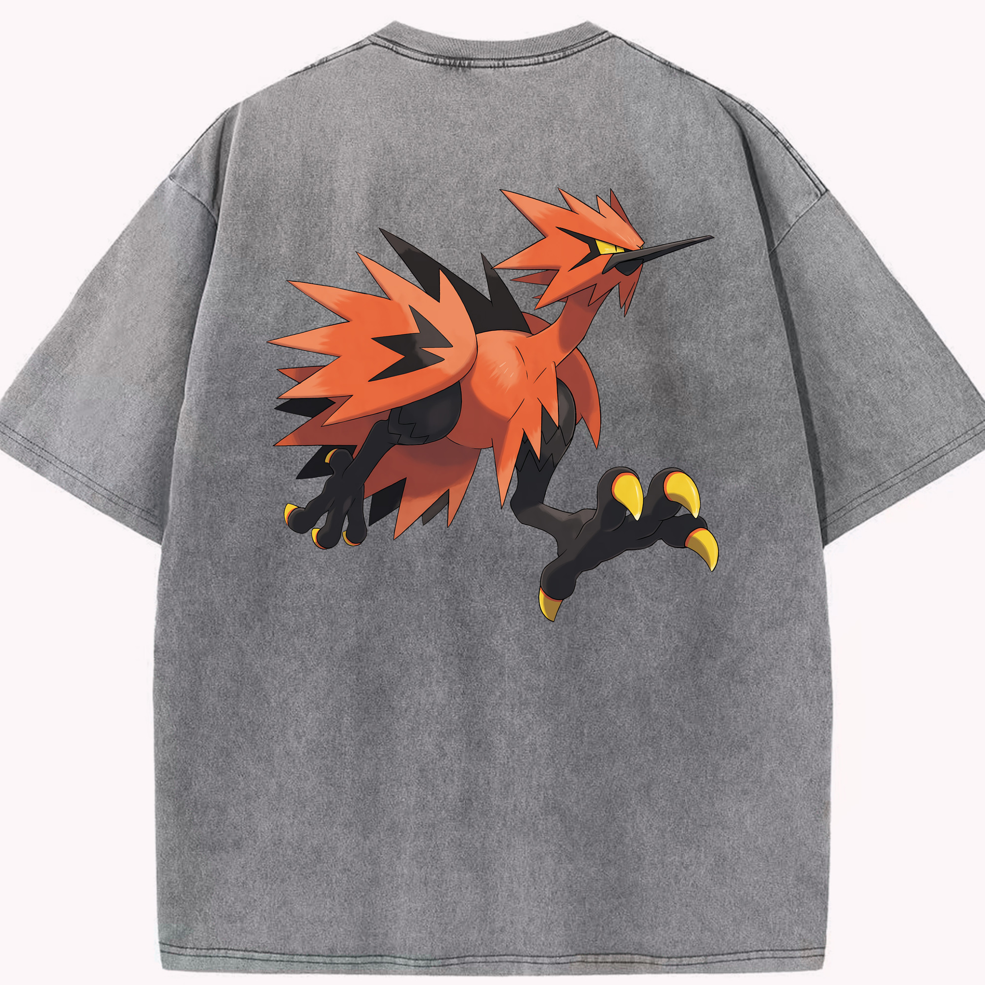 （画像用） ポケットモンスター Pokémon 綿100% ヴィンテージ風 半袖Tシャツ（背面プリント）