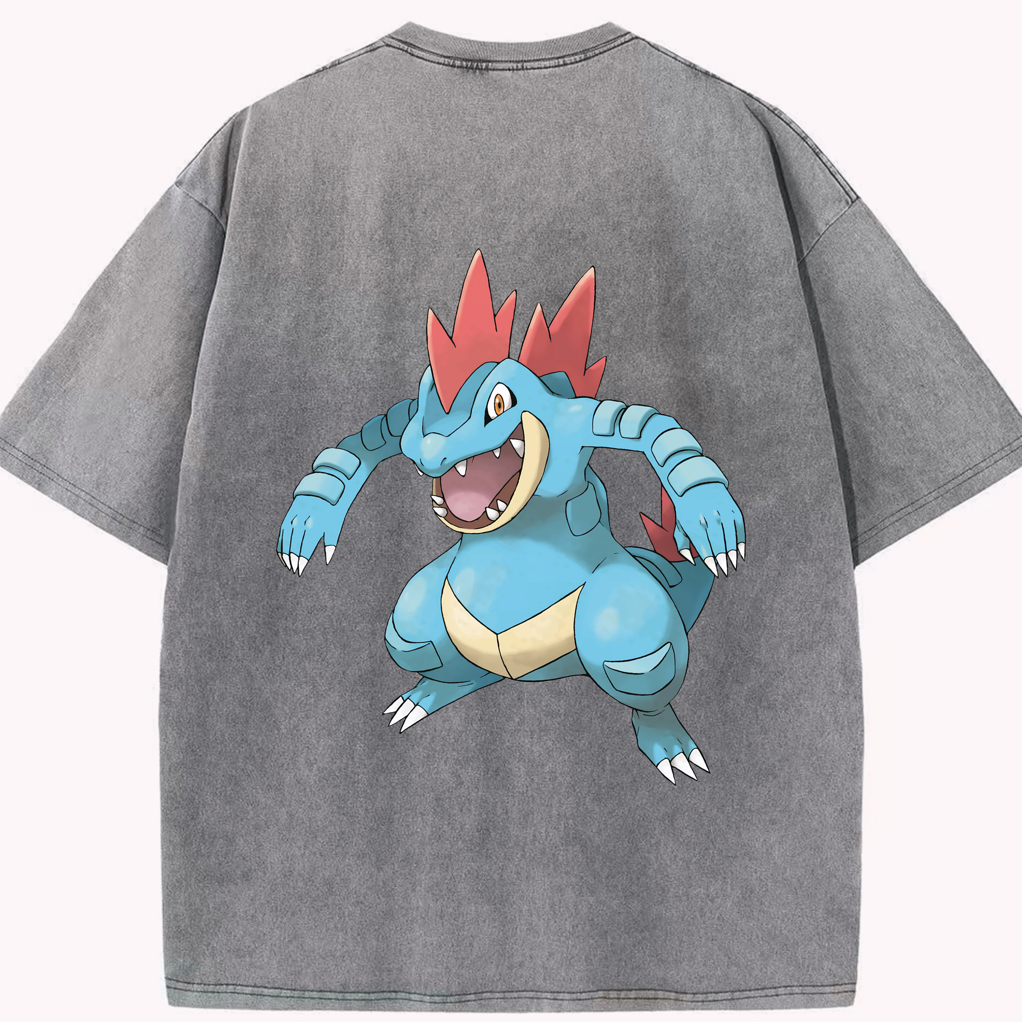 （画像用） ポケットモンスター Pokémon 綿100% ヴィンテージ風 半袖Tシャツ（背面プリント）