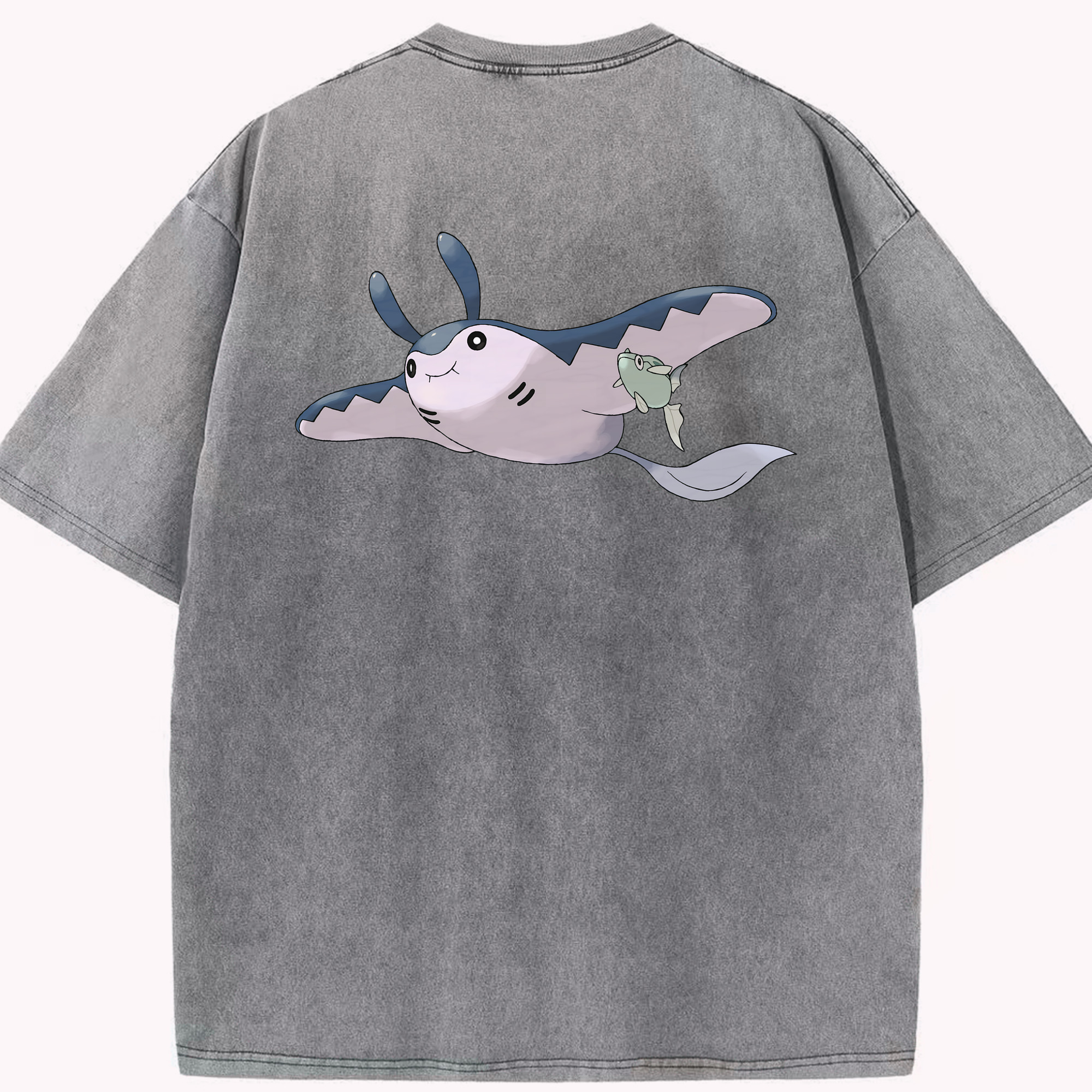 （画像用） ポケットモンスター Pokémon 綿100% ヴィンテージ風 半袖Tシャツ（背面プリント）