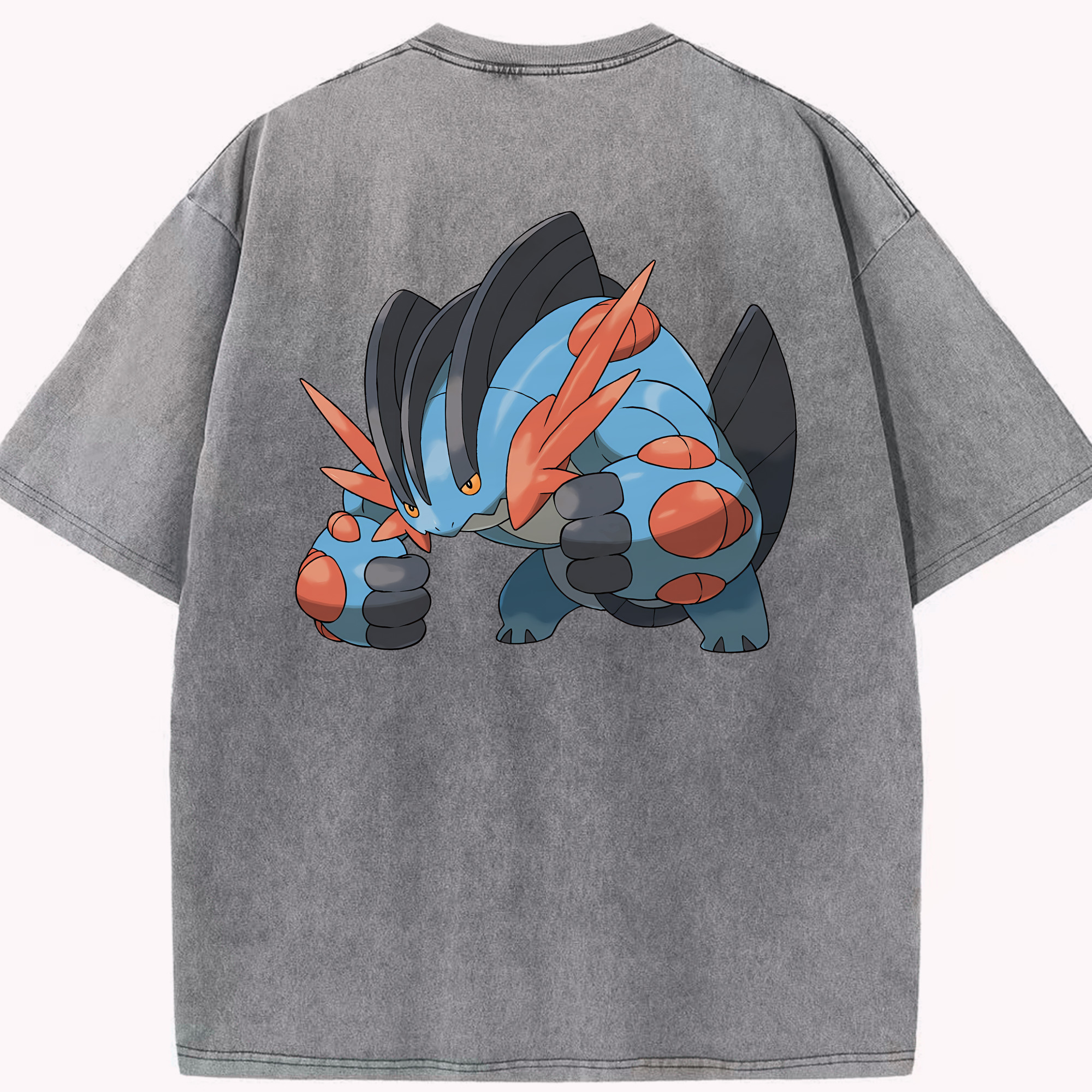 （画像用） ポケットモンスター Pokémon 綿100% ヴィンテージ風 半袖Tシャツ（背面プリント）