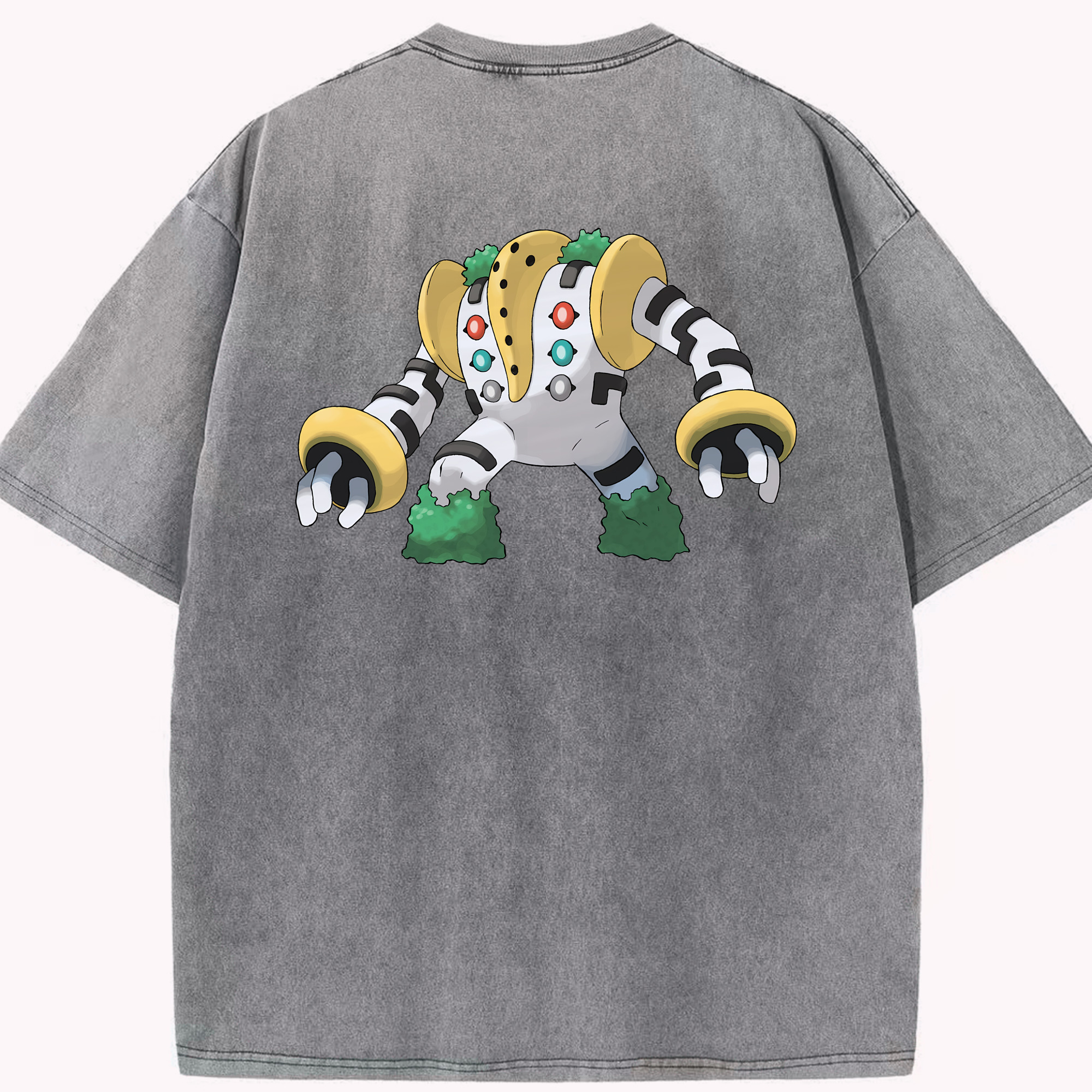 （画像用） ポケットモンスター Pokémon 綿100% ヴィンテージ風 半袖Tシャツ（背面プリント）