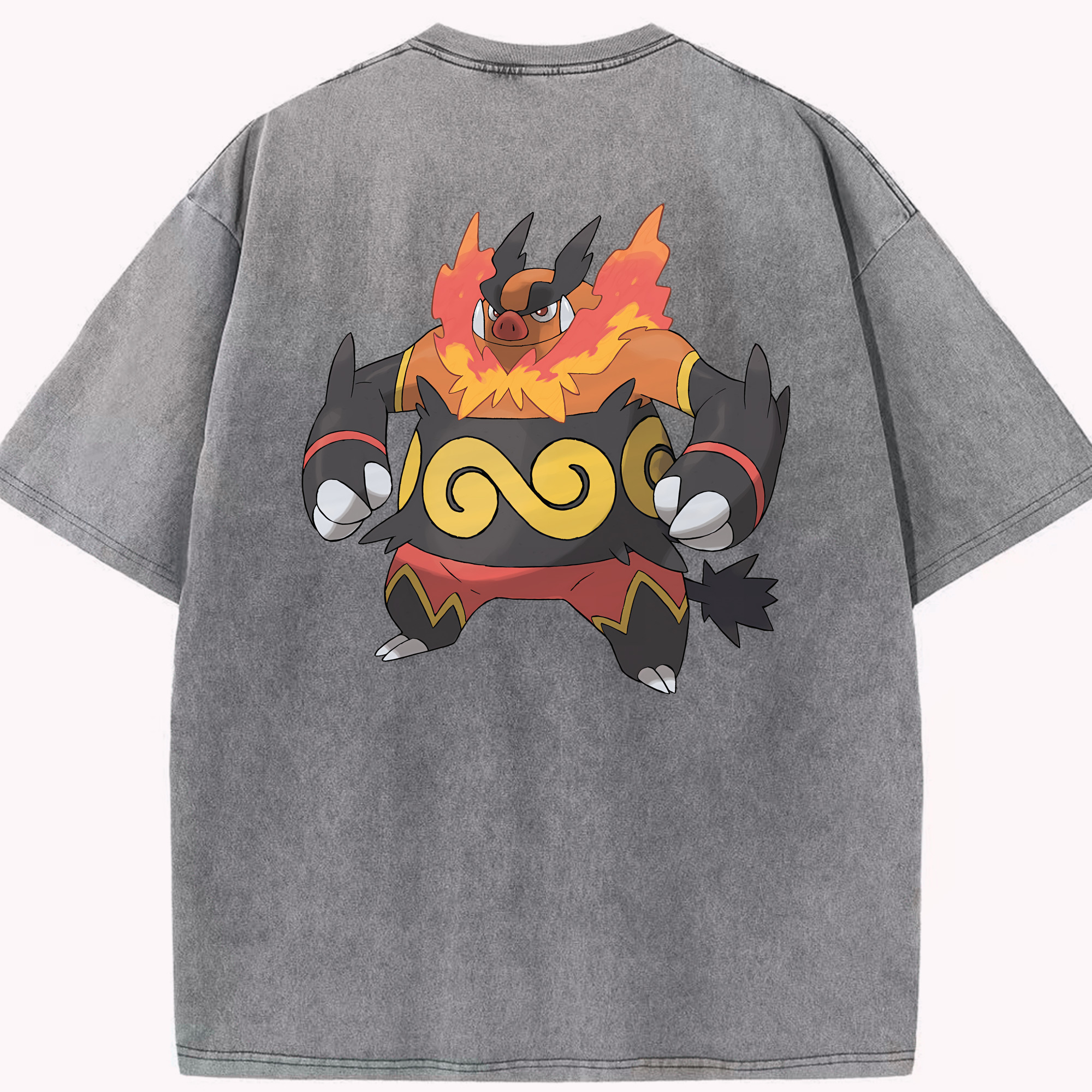 （画像用） ポケットモンスター Pokémon 綿100% ヴィンテージ風 半袖Tシャツ（背面プリント）