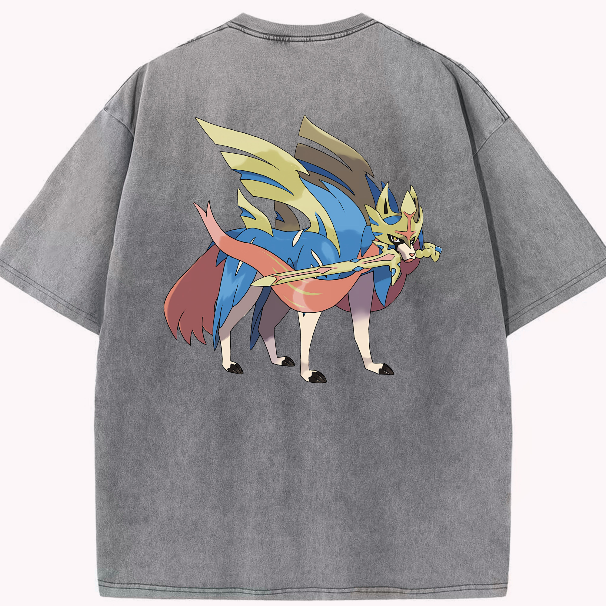 （画像用） ポケットモンスター Pokémon 綿100% ヴィンテージ風 半袖Tシャツ（背面プリント）