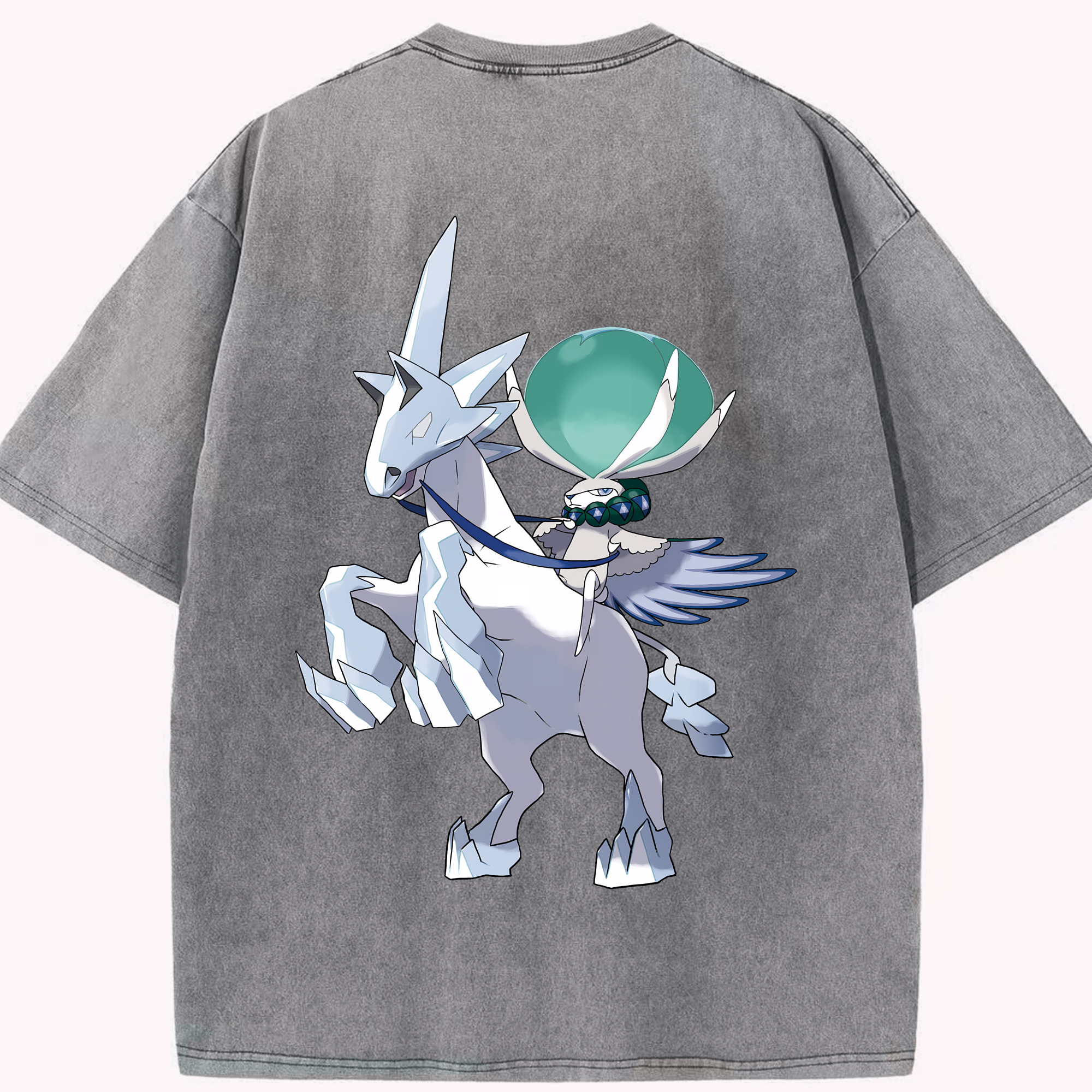 （画像用） ポケットモンスター Pokémon 綿100% ヴィンテージ風 半袖Tシャツ（背面プリント）