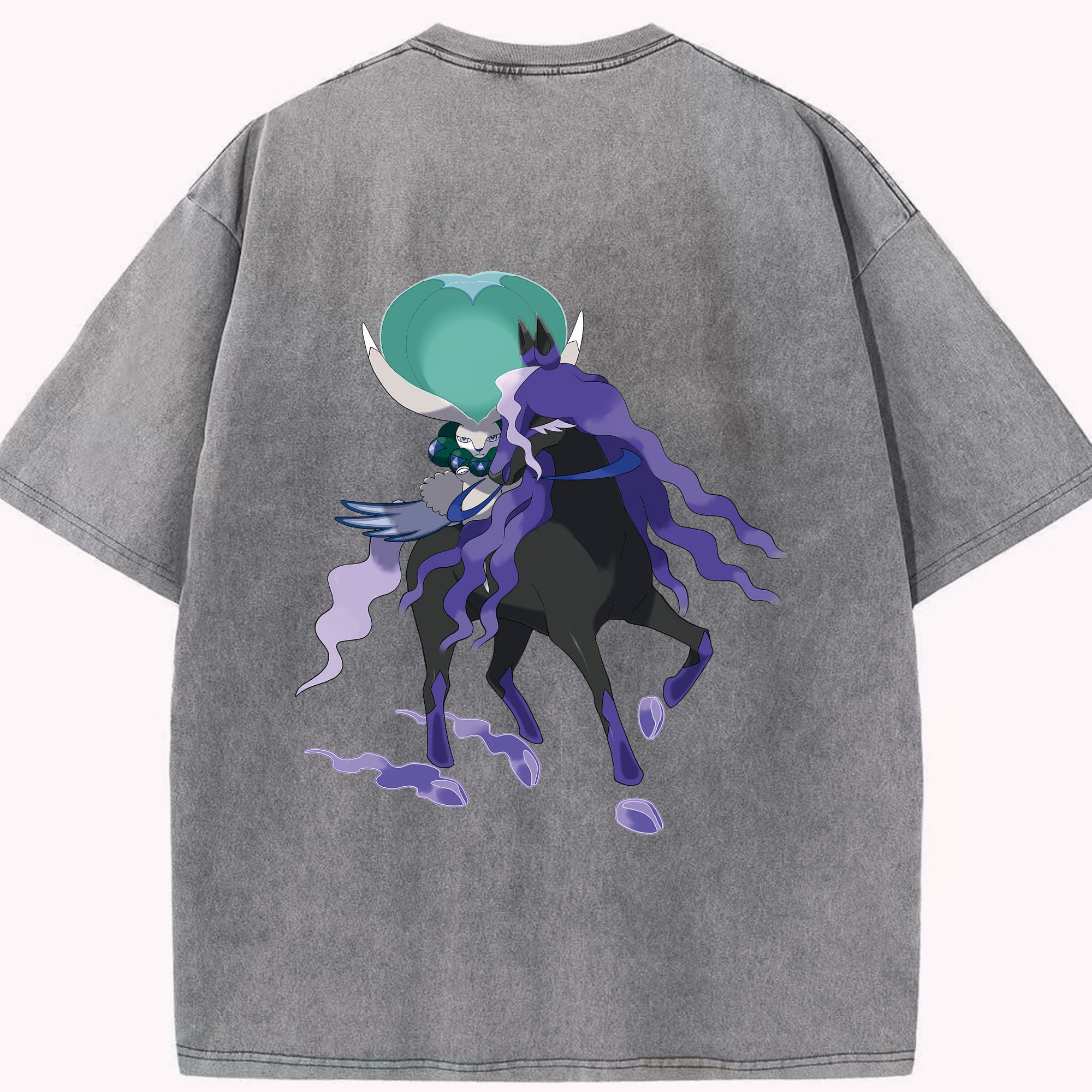 （画像用） ポケットモンスター Pokémon 綿100% ヴィンテージ風 半袖Tシャツ（背面プリント）