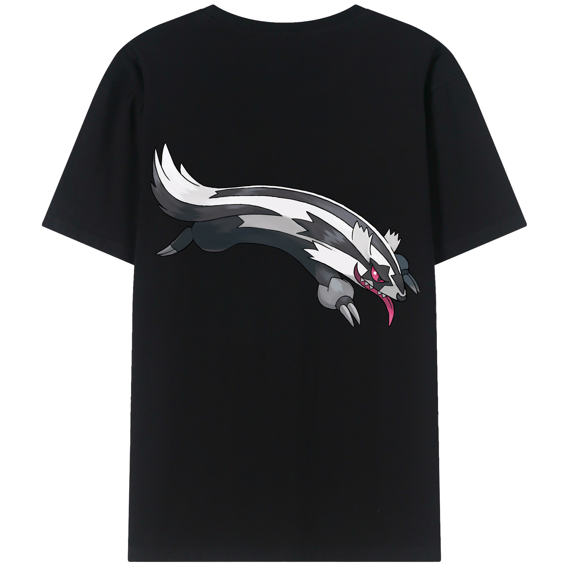 （画像用） ポケットモンスター Pokémon 綿100％ メンズ半袖Tシャツ（バックプリント） 通気性