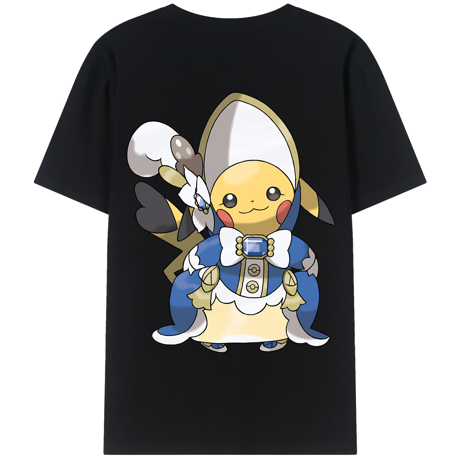 （画像用） ポケットモンスター Pokémon 綿100％ メンズ半袖Tシャツ（バックプリント） 通気性