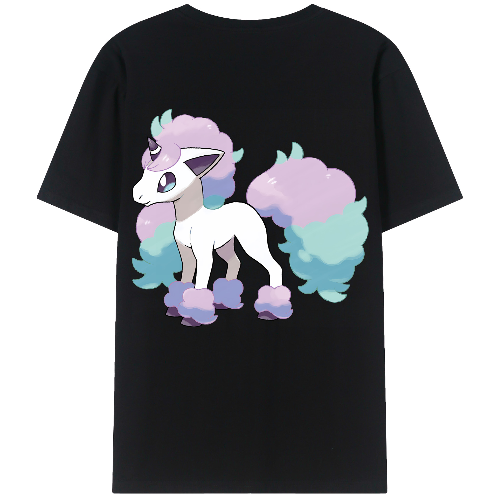（画像用） ポケットモンスター Pokémon 綿100％ メンズ半袖Tシャツ（バックプリント） 通気性