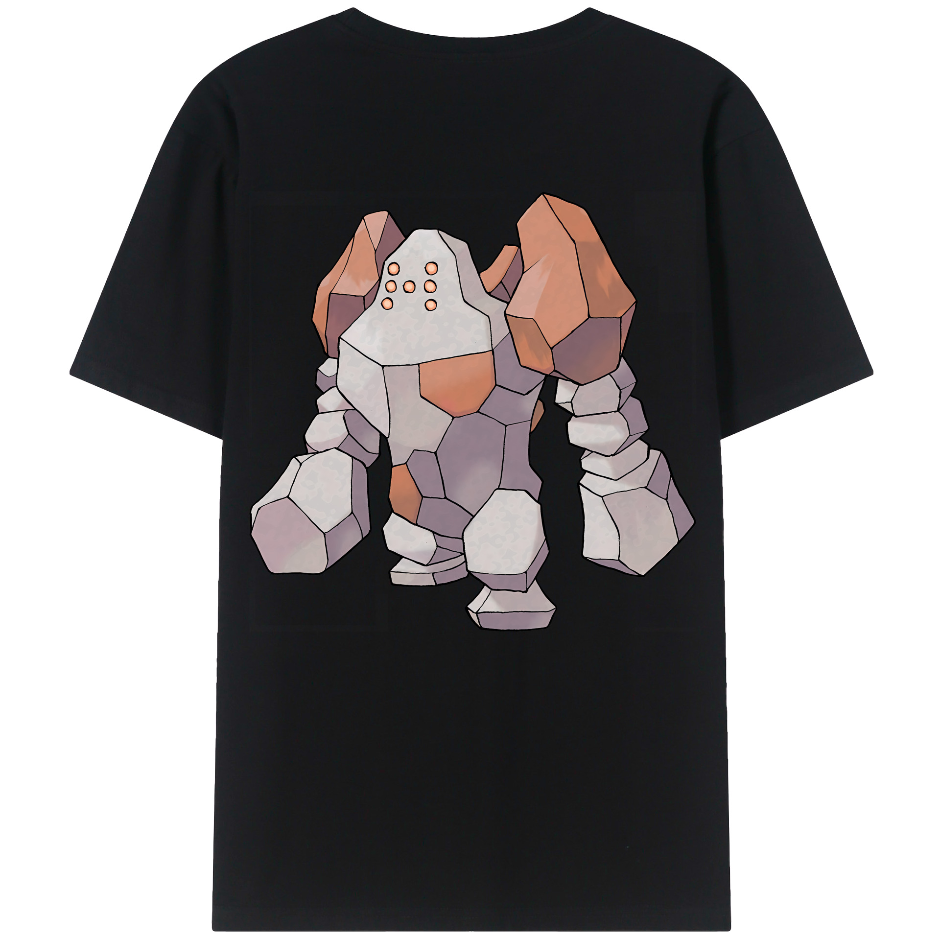 （画像用） ポケットモンスター Pokémon 綿100％ メンズ半袖Tシャツ（バックプリント） 通気性